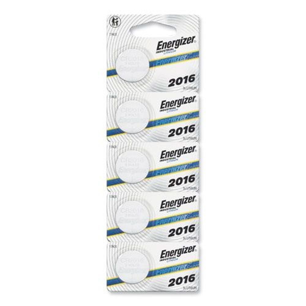 Energizer 3 Volt Industrial Lithium CR2016 Coin Battery with Tear-Strip Packaging, 100 count