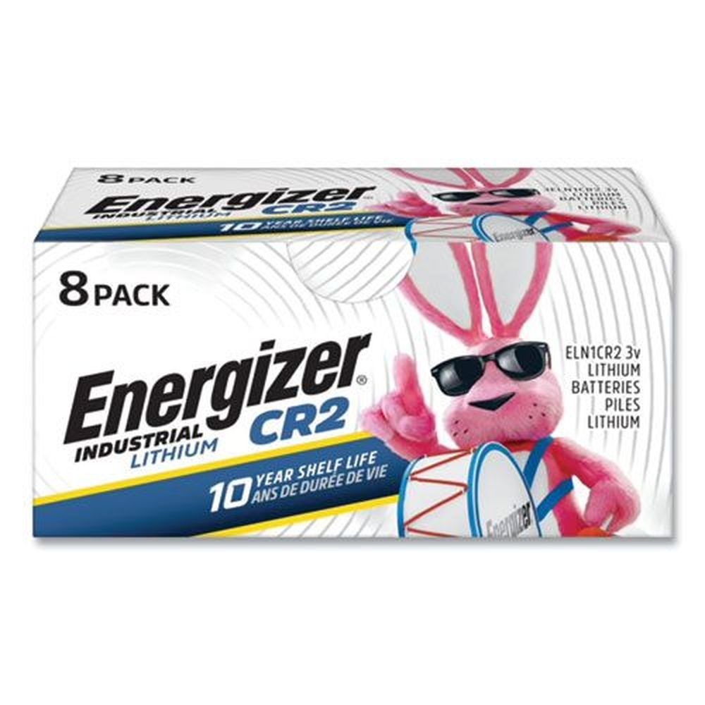 Energizer 3 Volt Industrial Lithium CR2 Photo Battery, 8 count