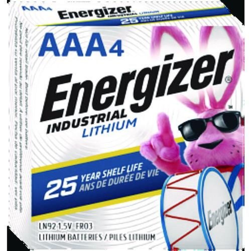 Energizer 1.5 Volt Industrial Lithium AAA Battery, 4 count