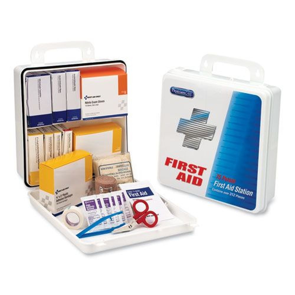 PhysiciansCare Office First Aid Kit for Up to 75 People - Plastic Case, 312 count