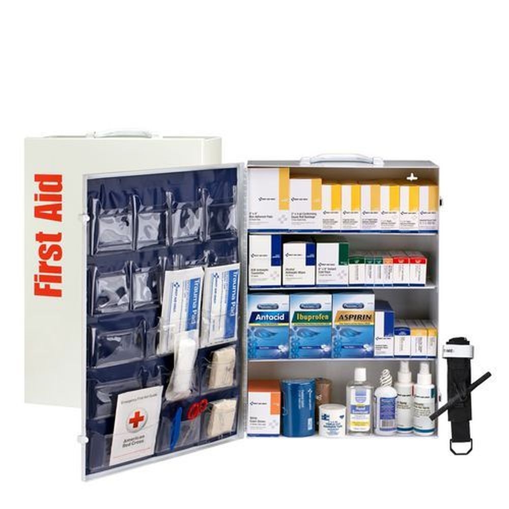 First Aid Only ANSI B 4 Shelf Cabinet for 150 Person - Metal Case, 1462 count -- 1 kit
