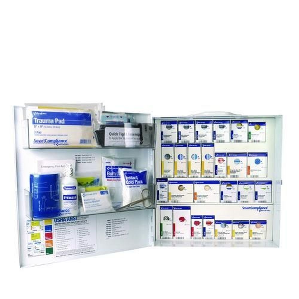 First Aid Only SmartCompliance 91379 Large Metal Food Service Cabinet ANSI B with No Medications, 337 count -- 1 kit