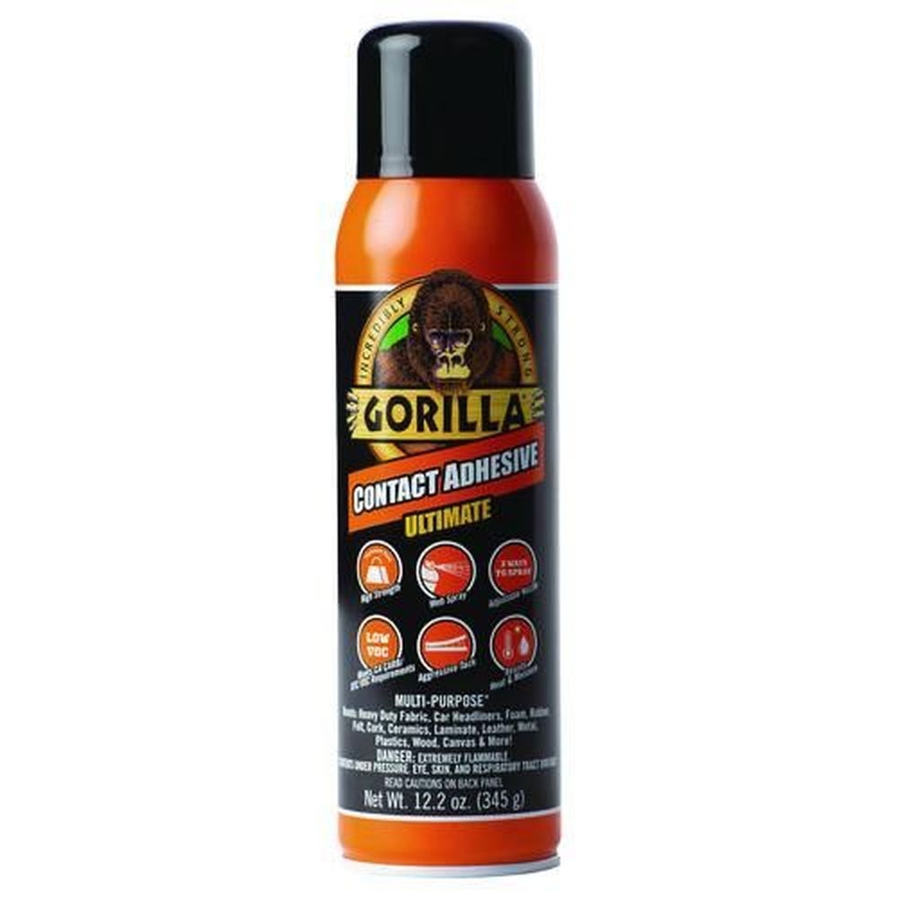 Gorilla Dries Light Yellow Ultimate Contact Adhesive, 12.2 Ounce Aerosol Spray