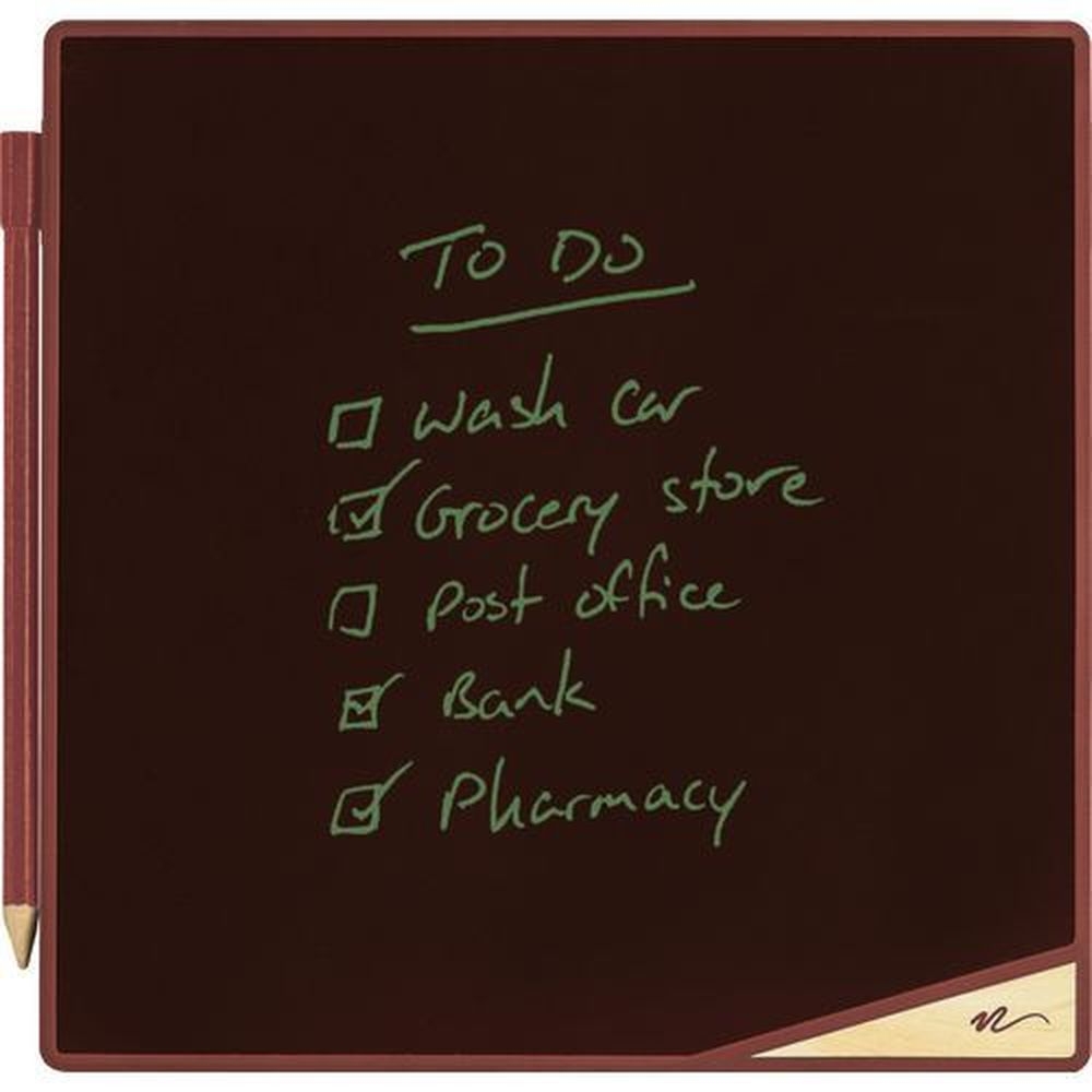 Boogie Board VersaTiles Black Surface Red Plastic Frame Memo Board, 8.25 x 8.25 inch