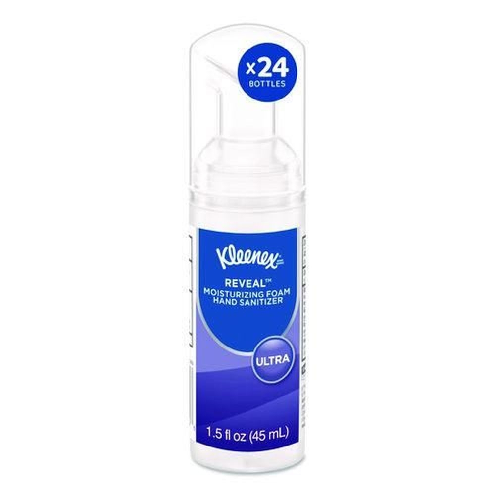 Kleenex Ultra Moisturizing Unscented Foam Hand Sanitizer, 1.5 Ounce Pump Bottle -- 24 per case