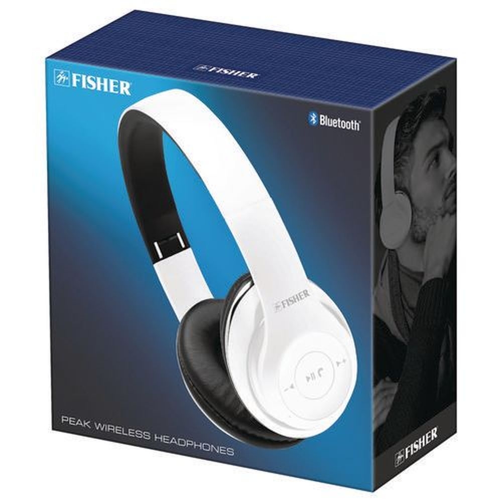 Fisher White Peak Wireless Headphones