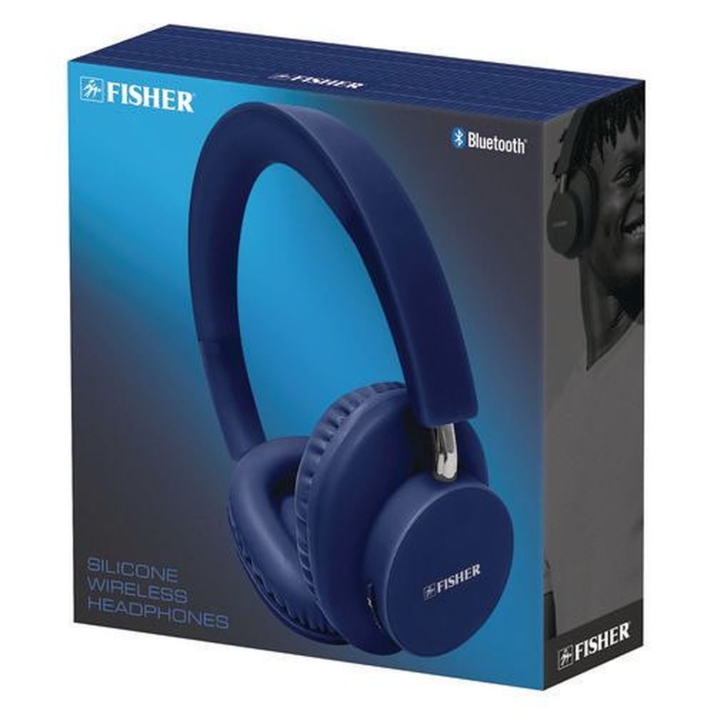 Fisher Blue Silicone Wireless Headphones