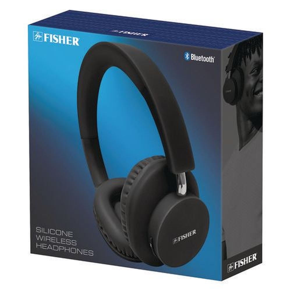 Fisher Black Silicone Wireless Headphones