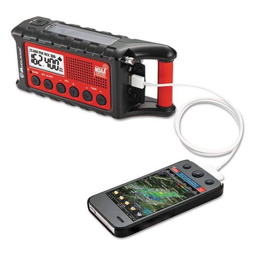 Midland ER310 Red 32 Hour Run Time Weather Alert Radio