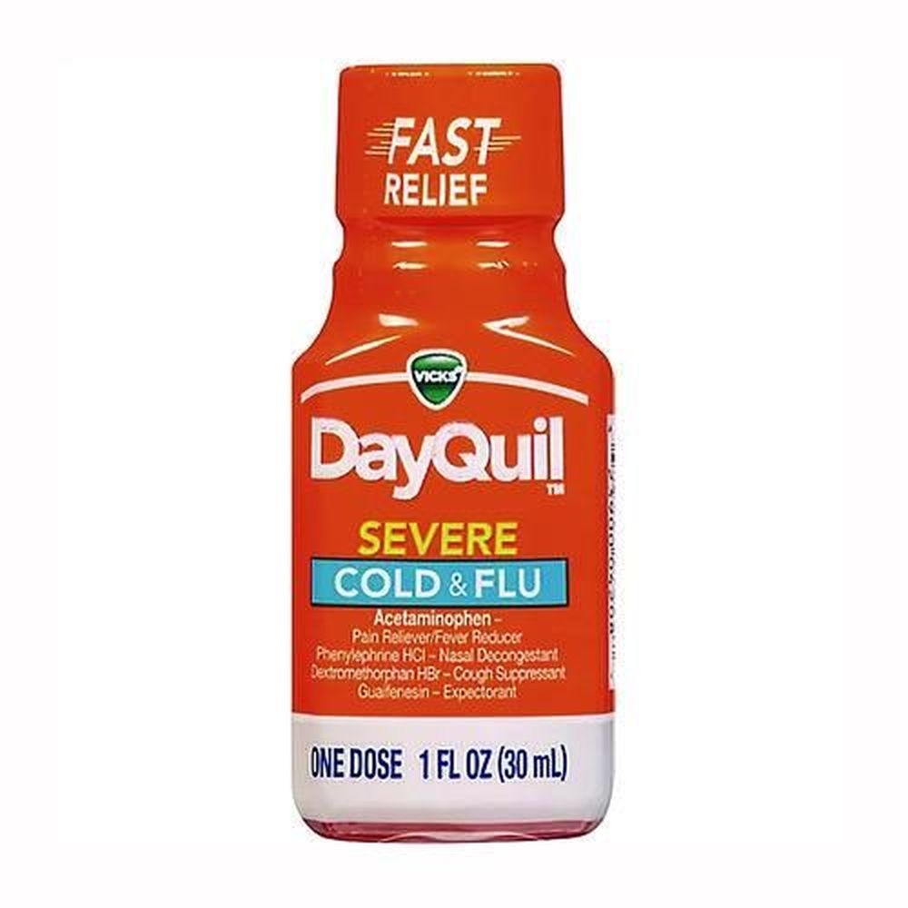 DayQuil Severe Cold and Flu Relief Liquid, 1 Ounce Bottle