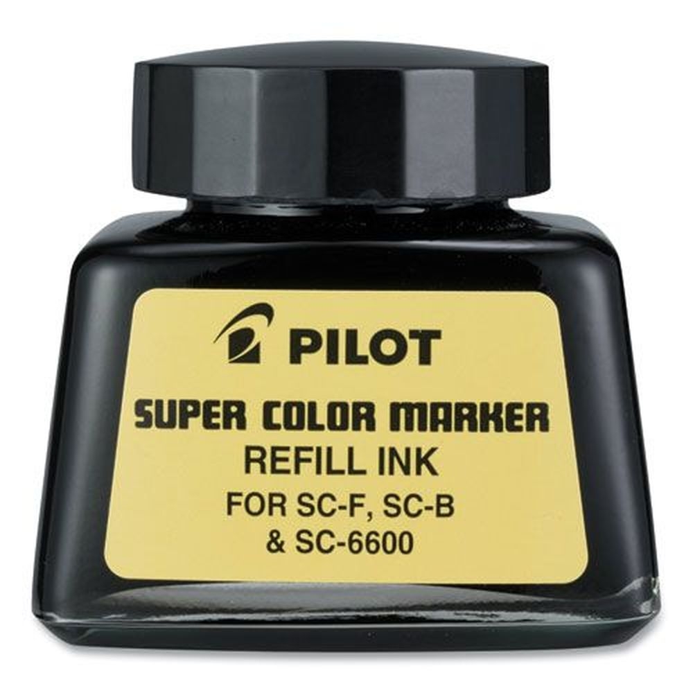 Pilot Black Super Color Marker Refill Ink, 30 Milliliter Bottle