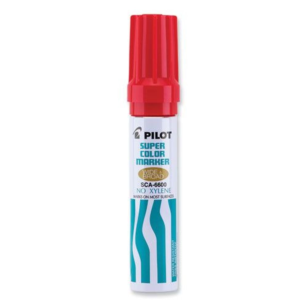 Pilot Red Jumbo Refillable Permanent Marker with Broad Chisel Tip