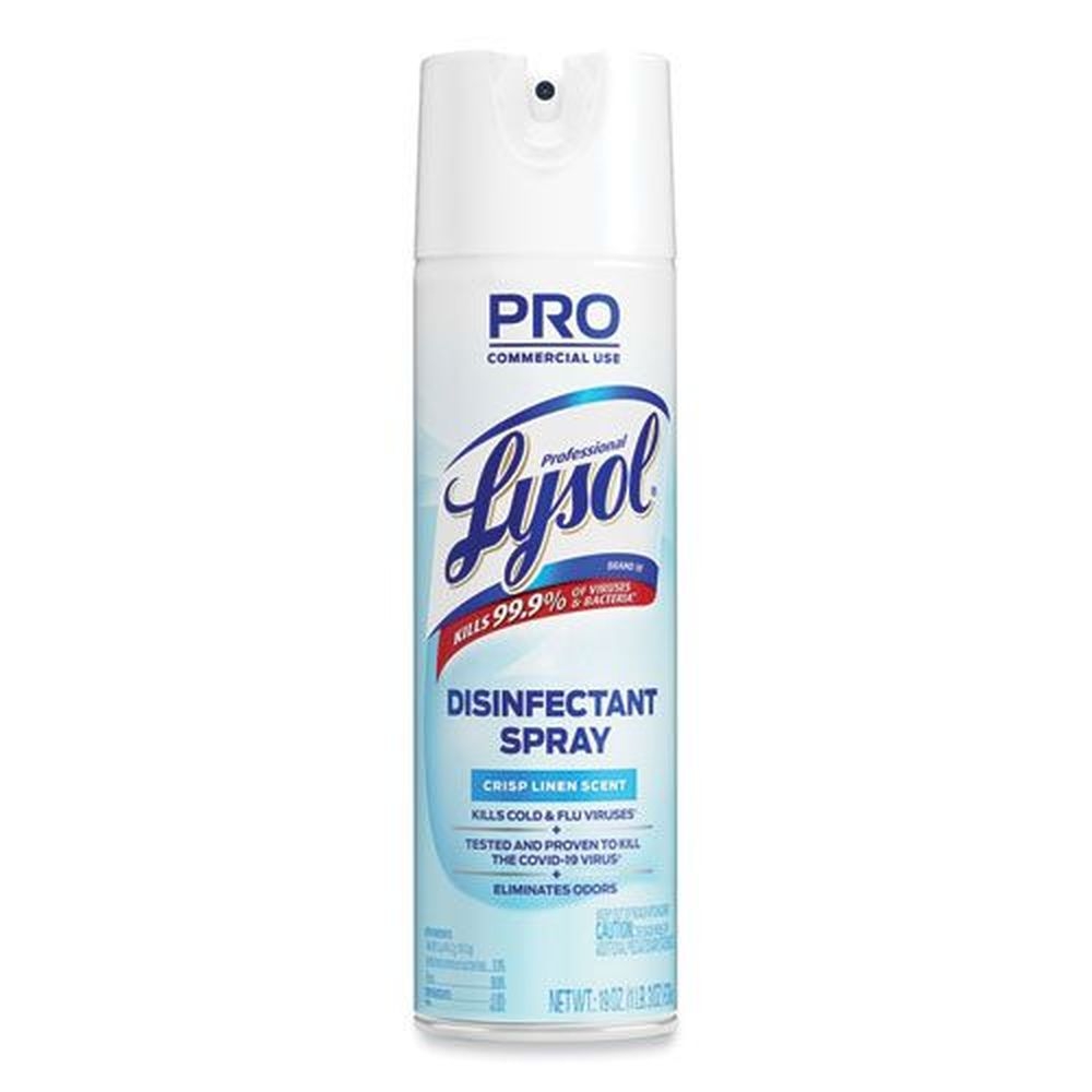 Professional Lysol Brand Crisp Linen Scent Disinfectant Spray, 19 Ounce Aerosol