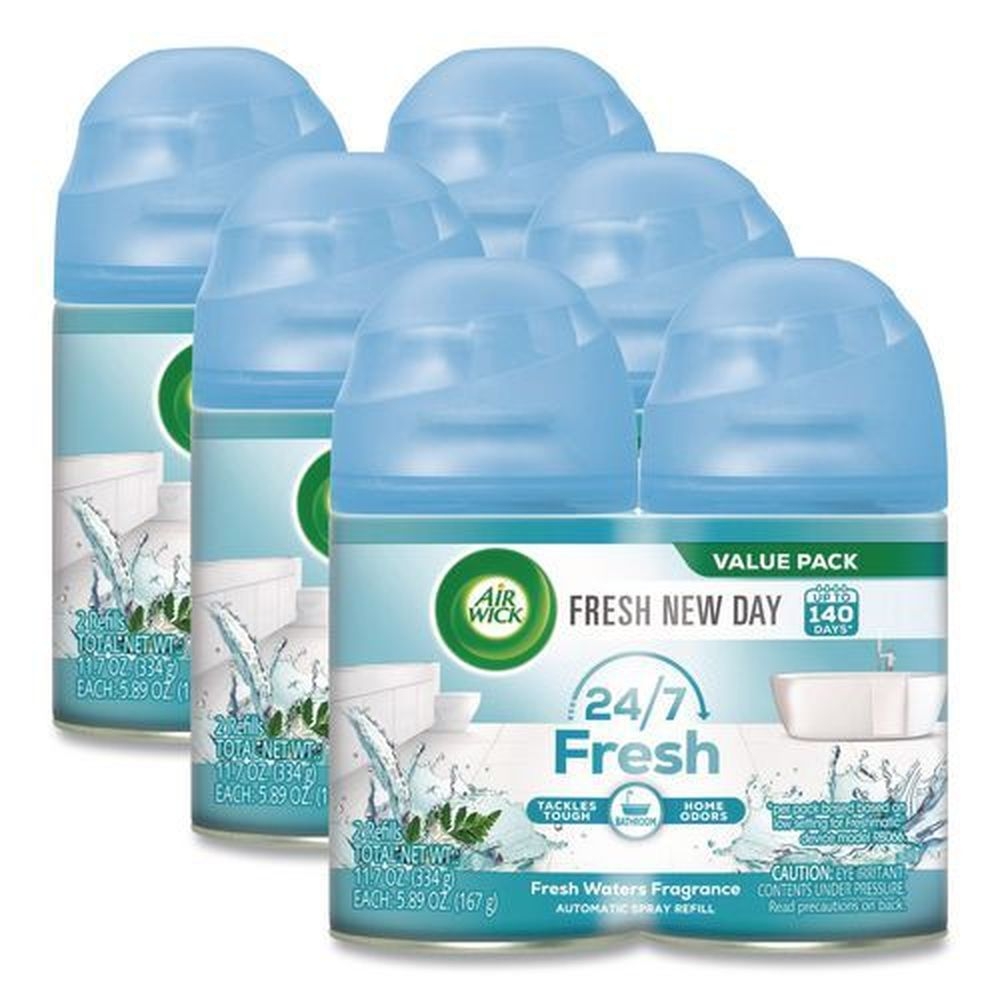 Air Wick 5.89 Ounce Fresh Waters Freshmatic Ultra Automatic Spray Refill, 2 count -- 3 per case
