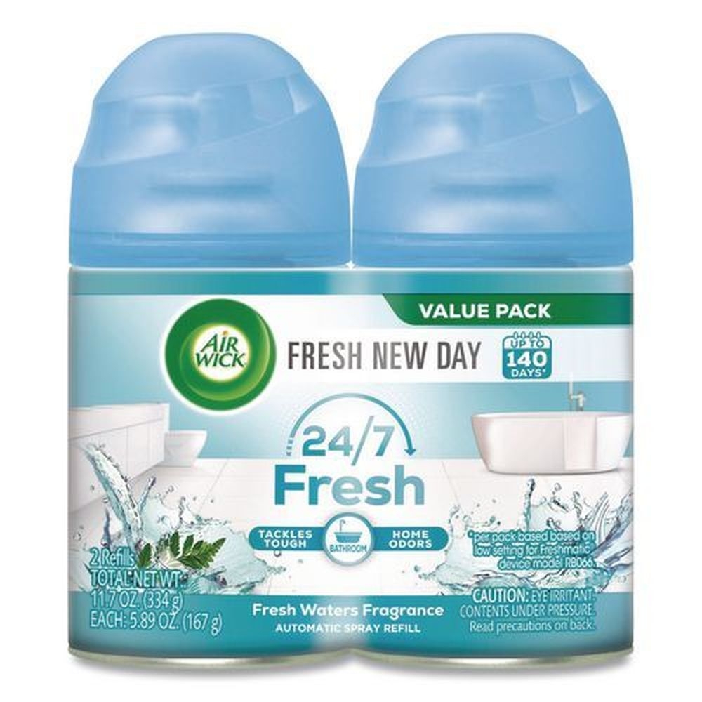 Air Wick Fresh Waters Freshmatic Ultra Automatic Spray Refill, 5.89 Ounce Aerosol Spray -- 2 per case