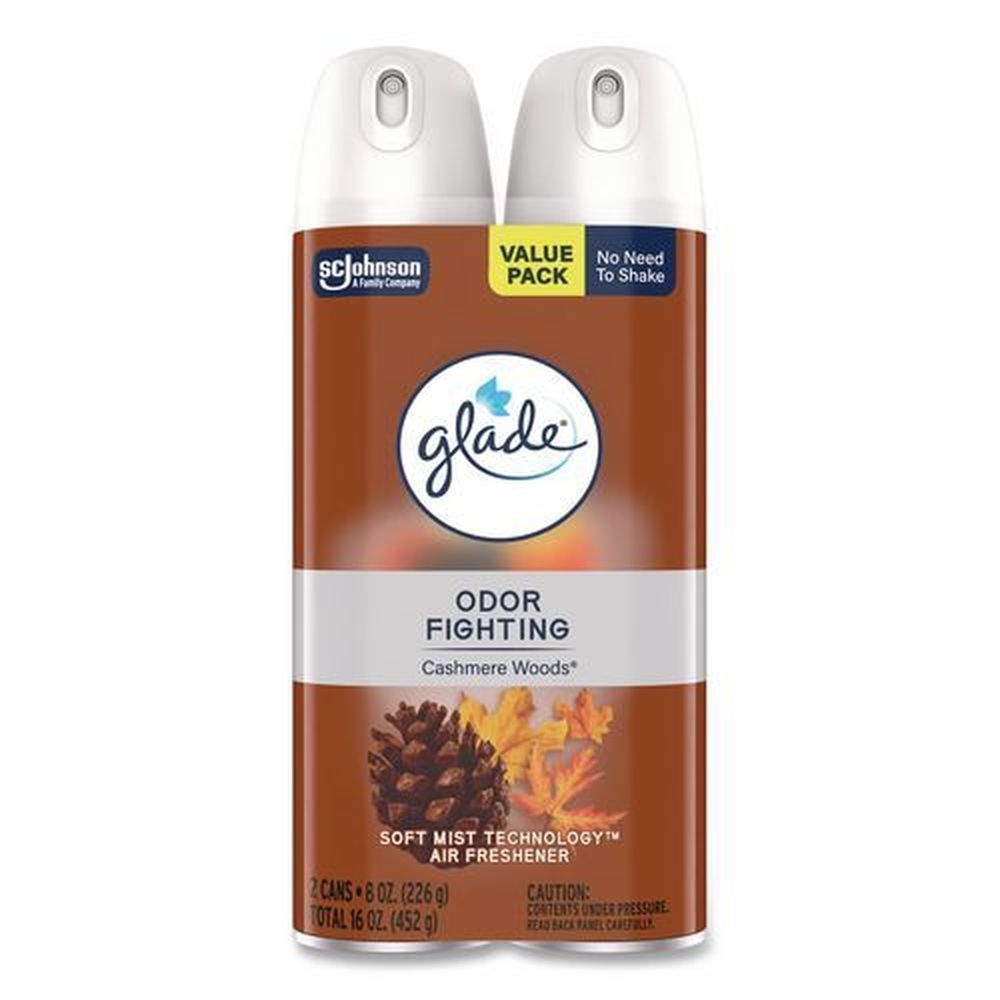 Glade Cashmere Woods Scent Air Freshener, 8.3 Ounce Aerosol Spray -- 3 per case