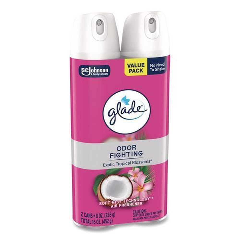 Glade 8.3 Ounce Tropical Blossoms Scent Air Freshener, 2 count -- 3 per case
