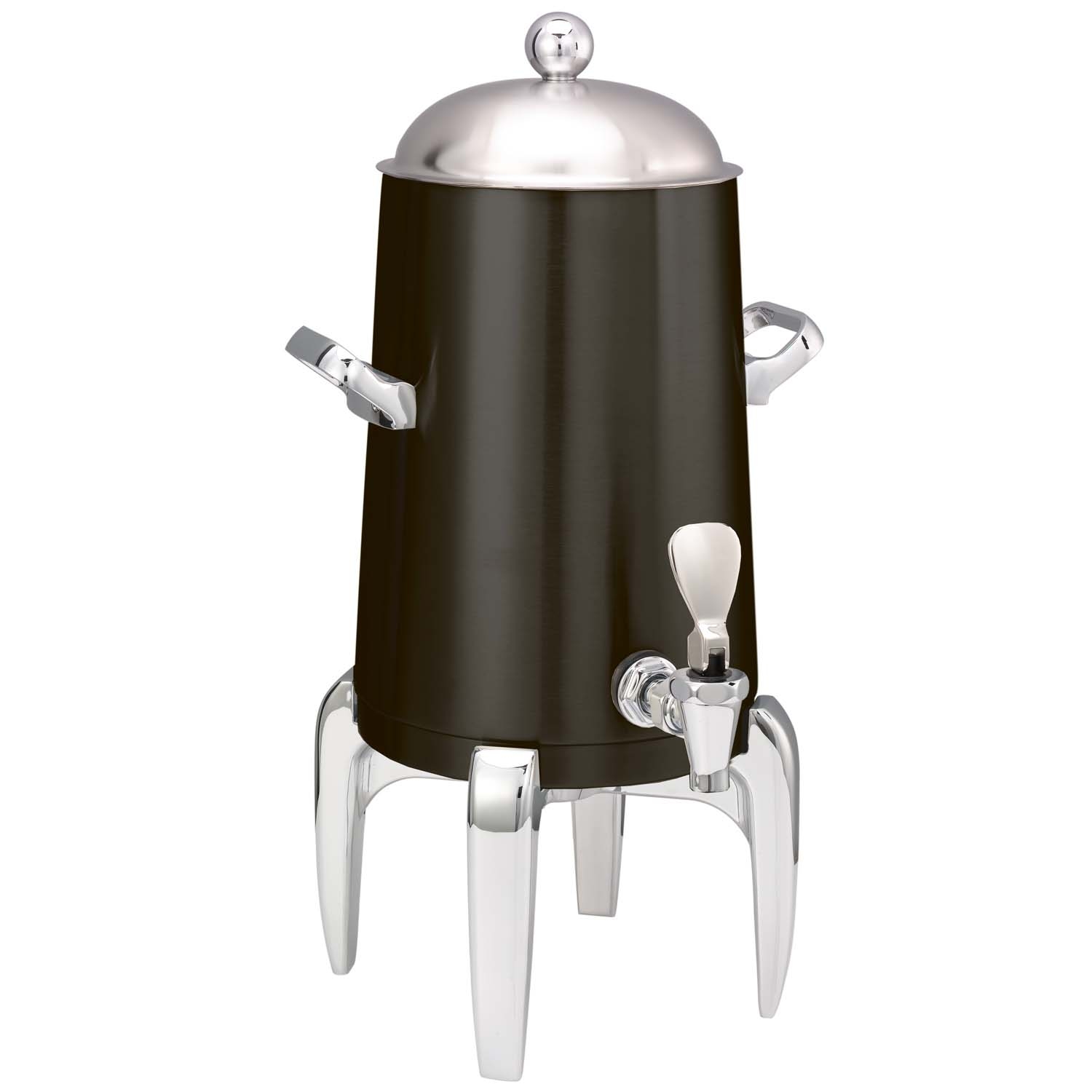 Service Ideas Flame Free Thermo-Urn Black Onyx Metallic Elements Modern Traditional Spigot Stainless Vacuum Insulated Urn, 1.5 Gallon Capacity