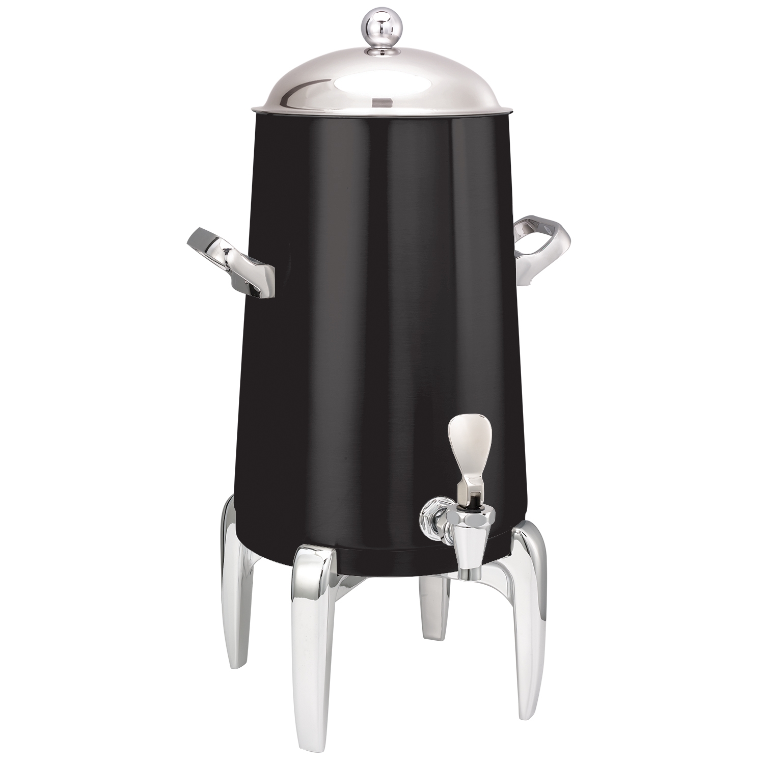 Service Ideas Flame Free Thermo-Urn Black Onyx Metallic Elements Modern Traditional Spigot Stainless Vacuum Insulated Urn, 3 Gallon Capacity