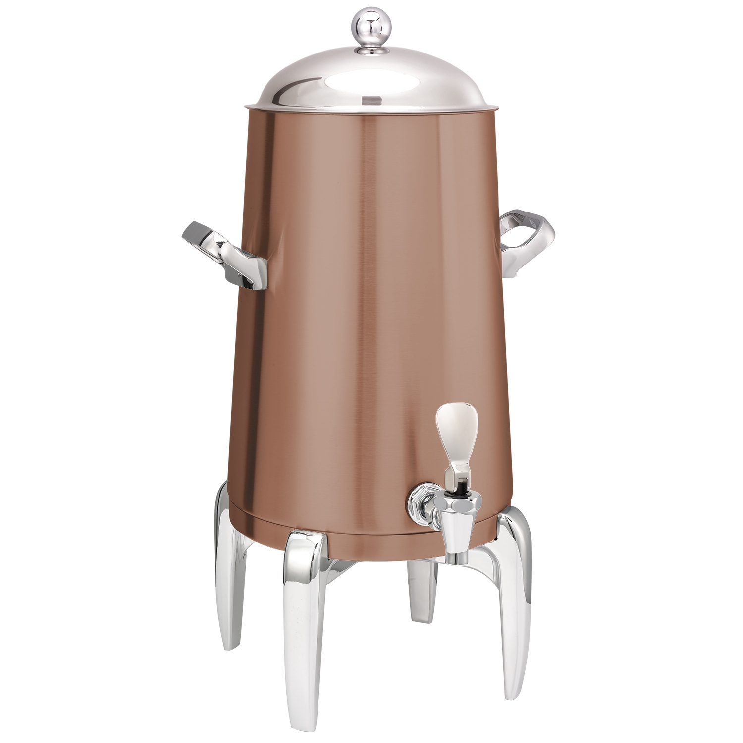 Service Ideas Flame Free Thermo-Urn Rose Gold Metallic Elements Modern Traditional Spigot Stainless Vacuum Insulated Urn, 3 Gallon Capacity