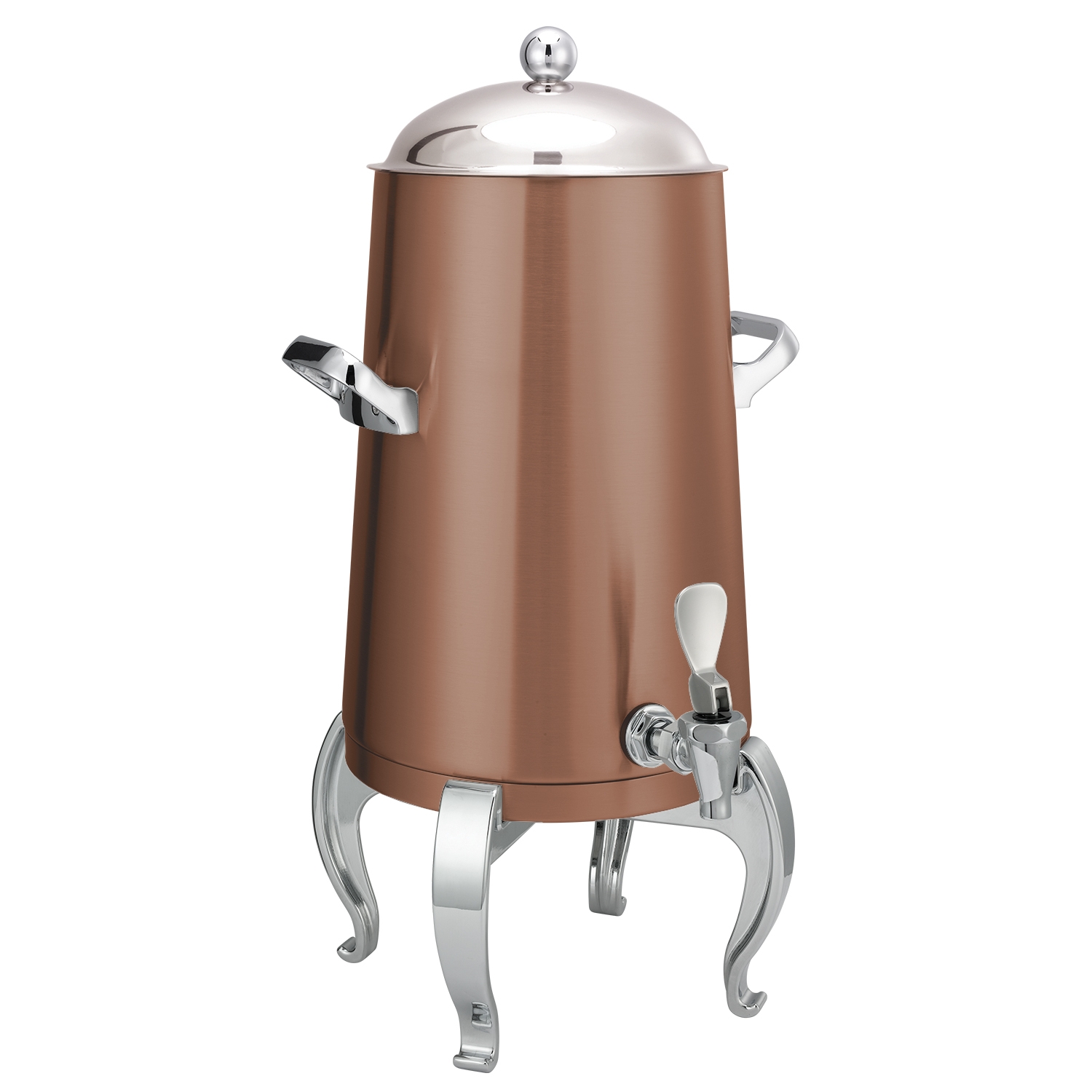 Service Ideas Flame Free Thermo-Urn Rose Gold Metallic Elements Regal Traditional Spigot Stainless Vacuum Insulated Urn, 3 Gallon Capacity