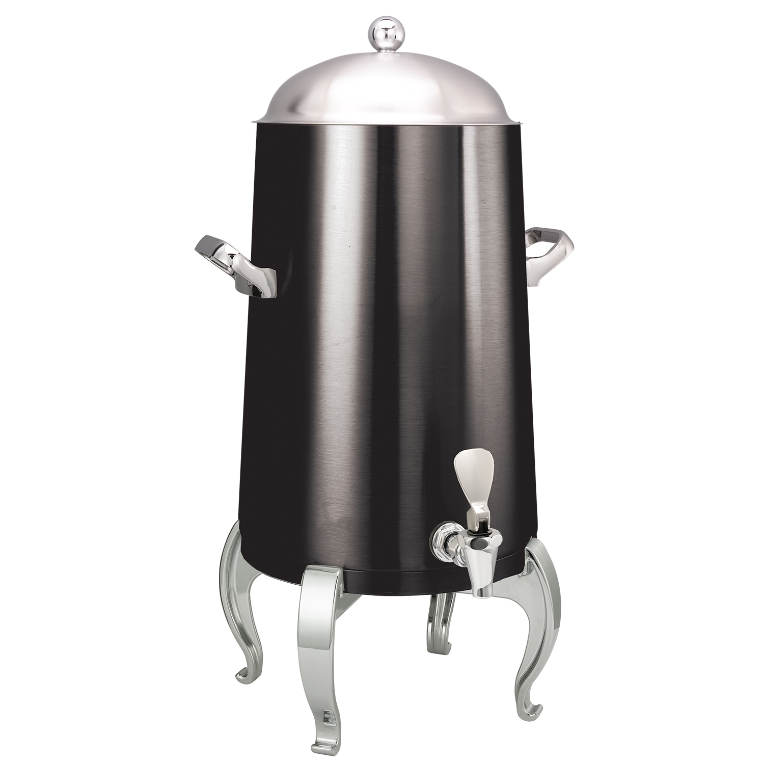 Service Ideas Flame Free Thermo-Urn Black Onyx Metallic Elements Regal Traditional Spigot Stainless Vacuum Insulated Urn, 5 Gallon Capacity