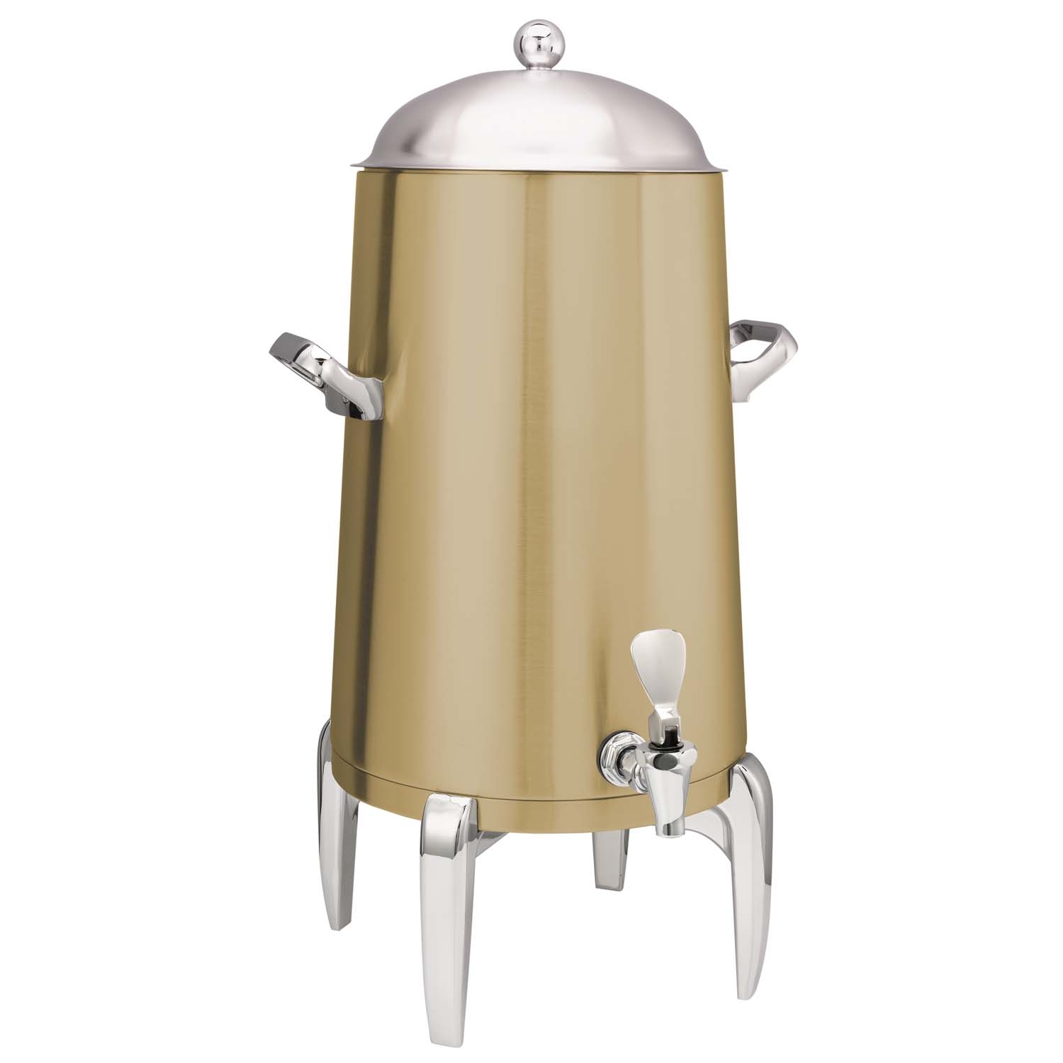 Service Ideas Flame Free Thermo-Urn Vintage Gold Metallic Elements Modern Traditional Spigot Stainless Vacuum Insulated Urn, 5 Gallon Capacity