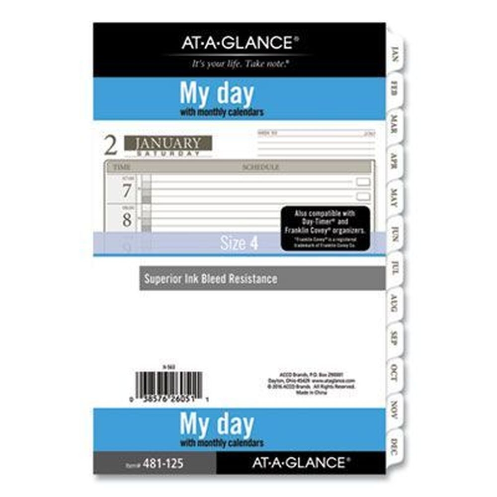 AT-A-GLANCE White Sheets 12-Month Jan to Dec 2023 1-Page-Per-Day Planner Refills, 8.5 x 5.5 inch