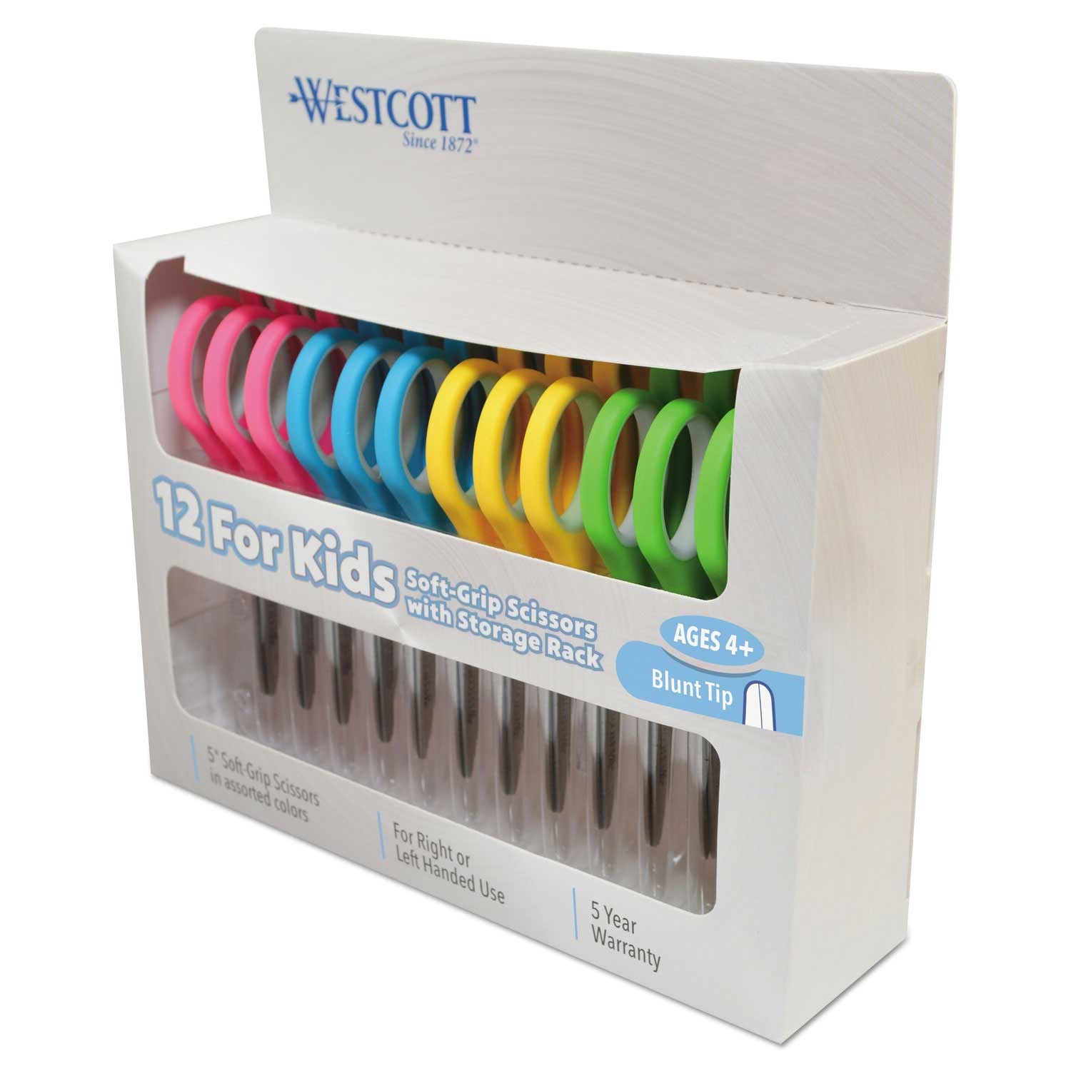 Westcott Kids Soft Handle Rounded Tip Scissors, 5 inch Long -- 12 per case