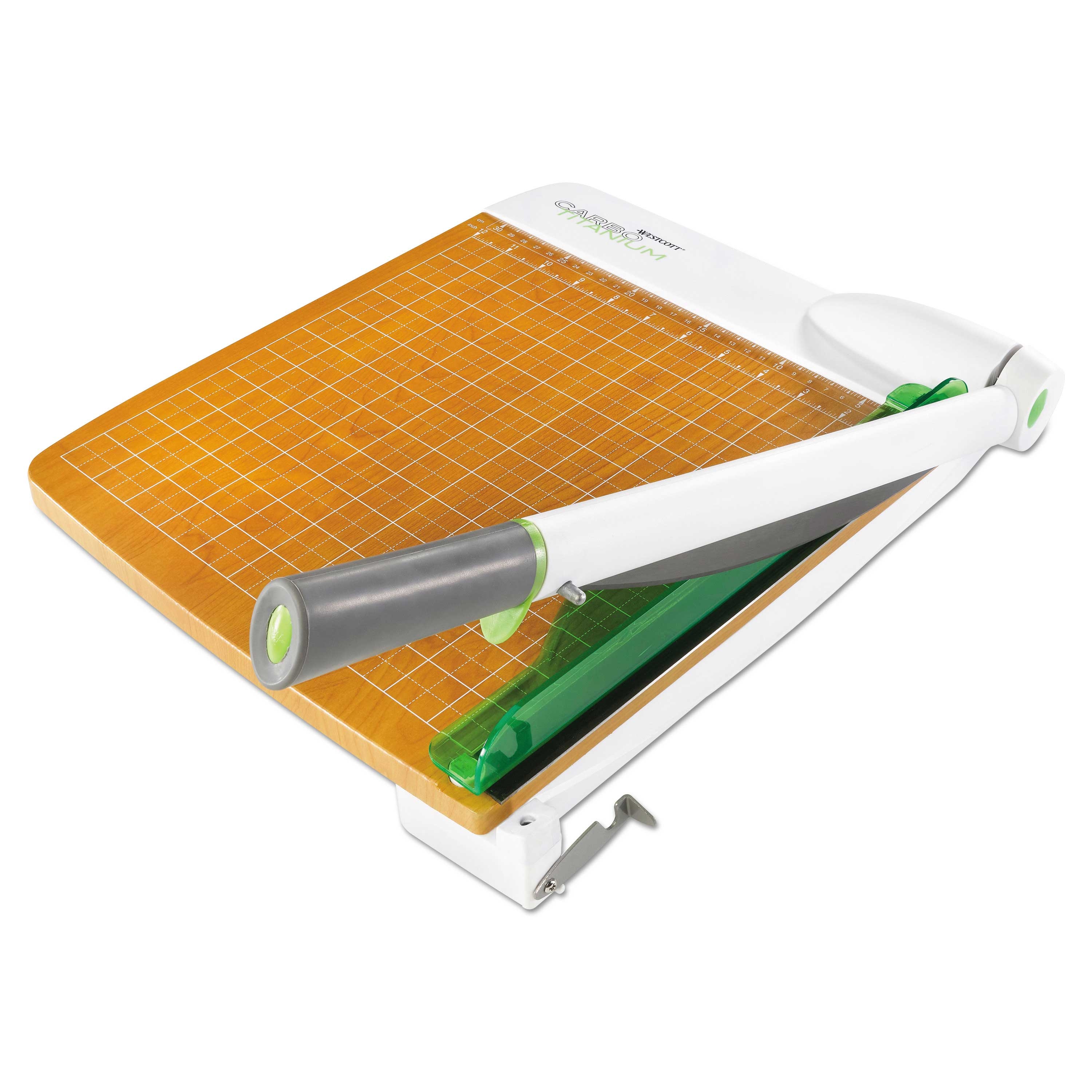 Westcott Wood Base Carbo Titanium Bonded Guillotine Paper Trimmer, 23 x 16 x 5.13 inch