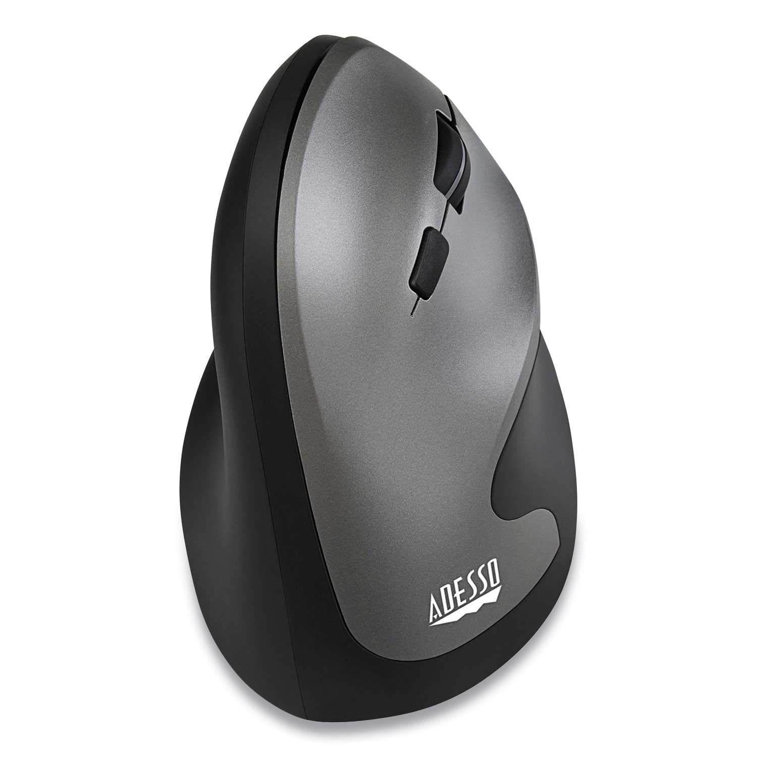 Adesso Black/Granite iMouse A20 Antimicrobial Vertical Wireless Mouse