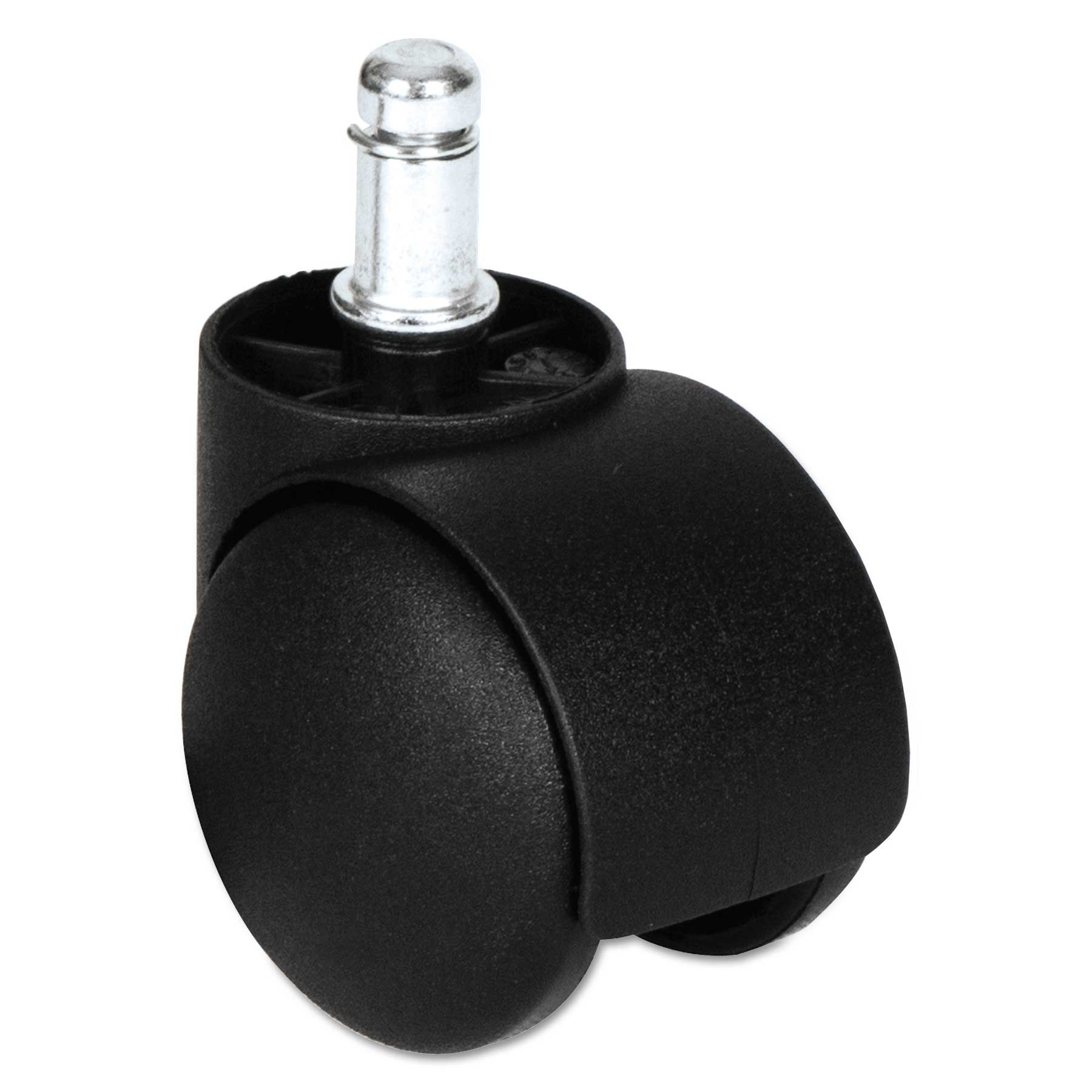 Alera Black B Stem Dual Wheel Hooded Casters, 1.5 inch - 5 per set -- 1 set