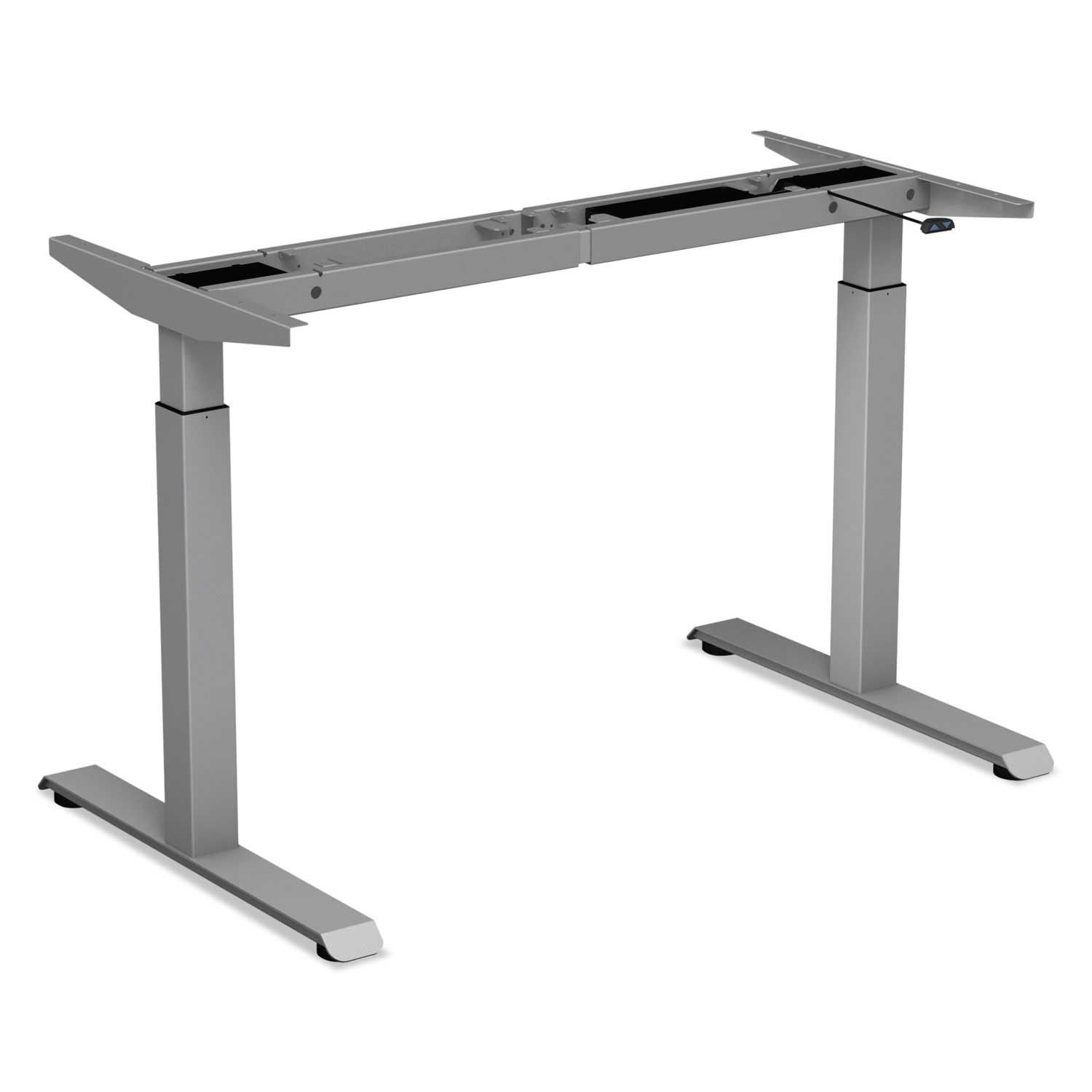 Alera Gray 2-Stage Electric Adjustable Table Base, 27 1/4 to 47 1/4 inch High