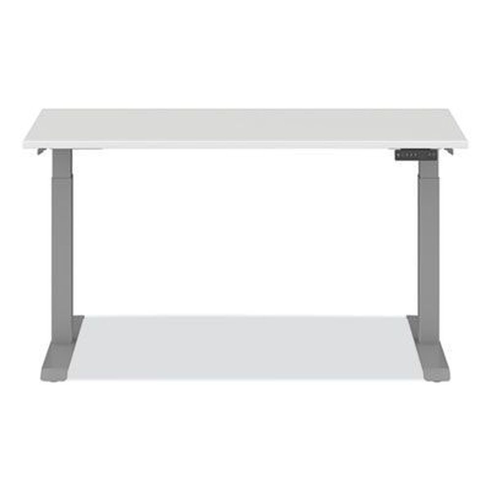 Alera AdaptivErgo White Three-Stage Electric Height-Adjustable Table with Memory Controls, 60 x 24 x 30 to 49 inch