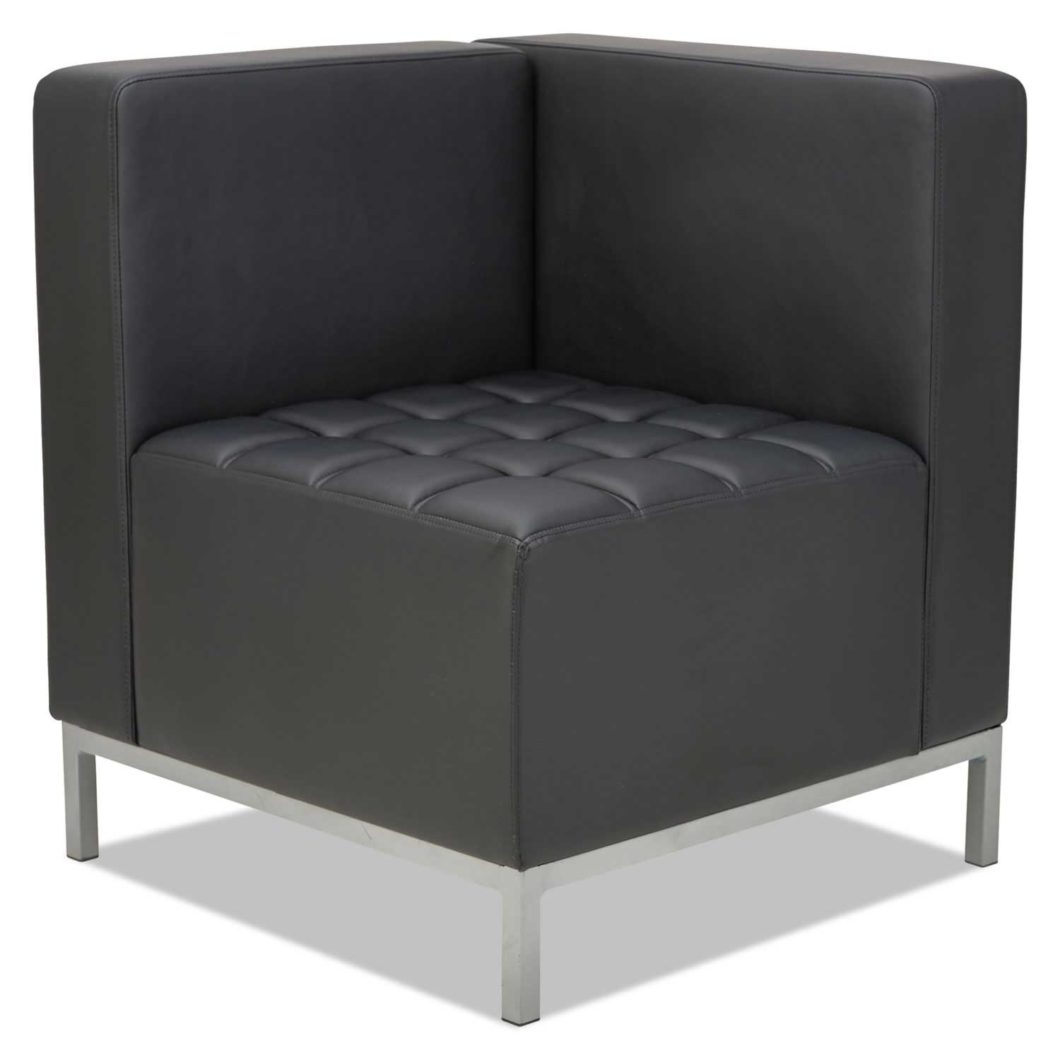 Alera QUB Series Black Corner Sectional Sofa, 26 3/8 x 26 3/8 x 30 1/2 inch