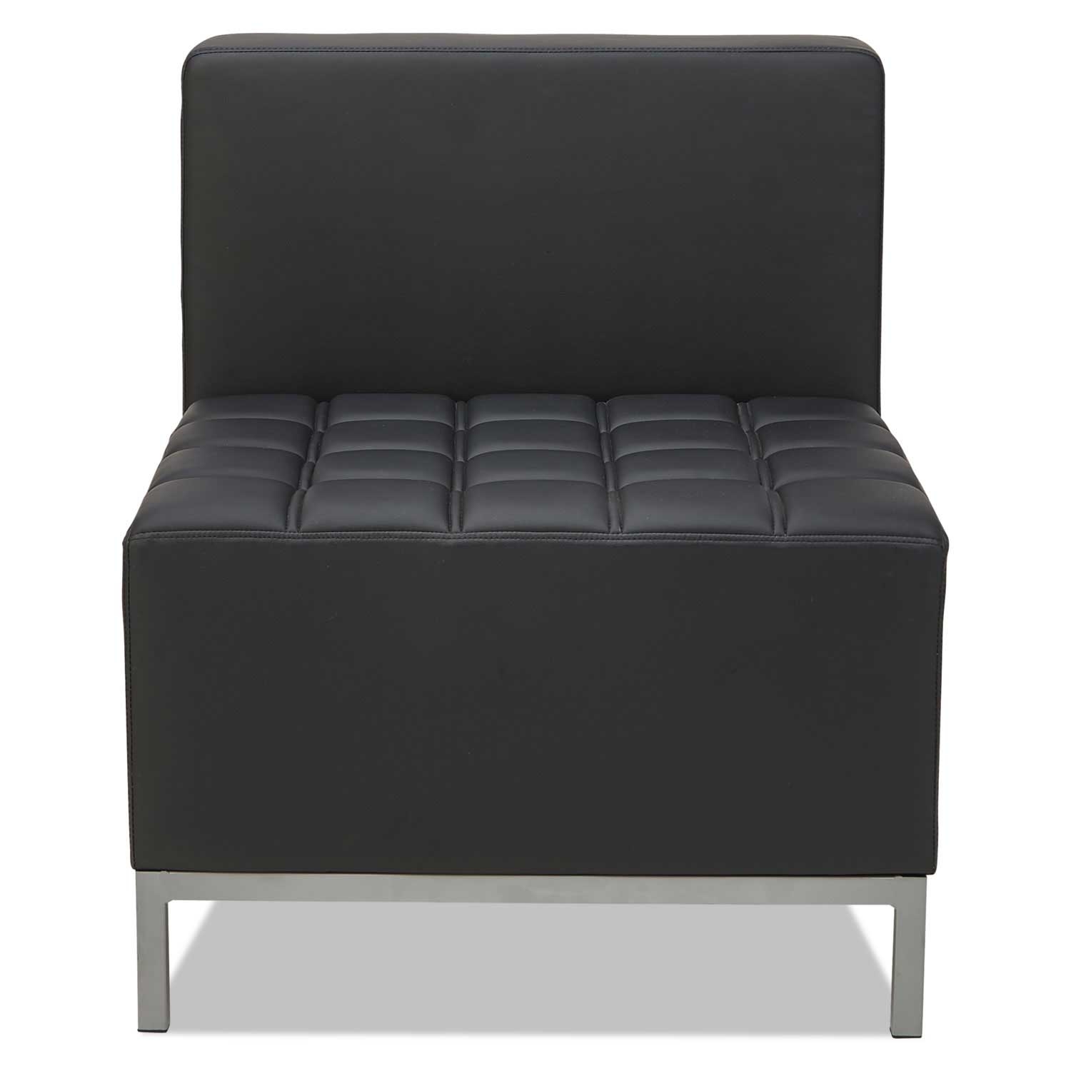 Alera QUB Series Black Armless L Sectional Sofa, 26 3/8 x 26 3/8 x 30 1/2 inch