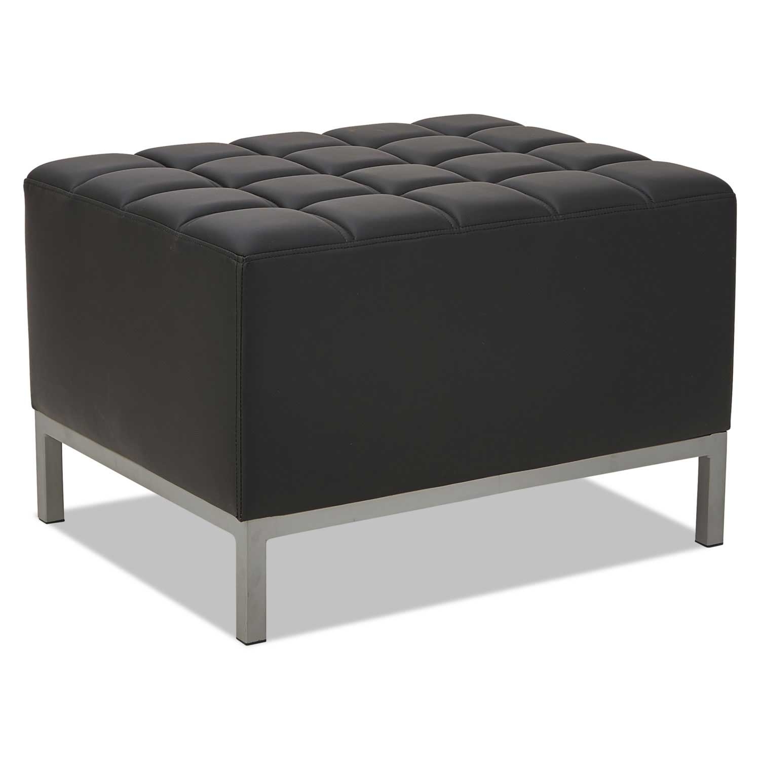 Alera QUB Series Black Ottoman Sofa, 26 3/8 x 21 1/2 x 17 1/2 inch