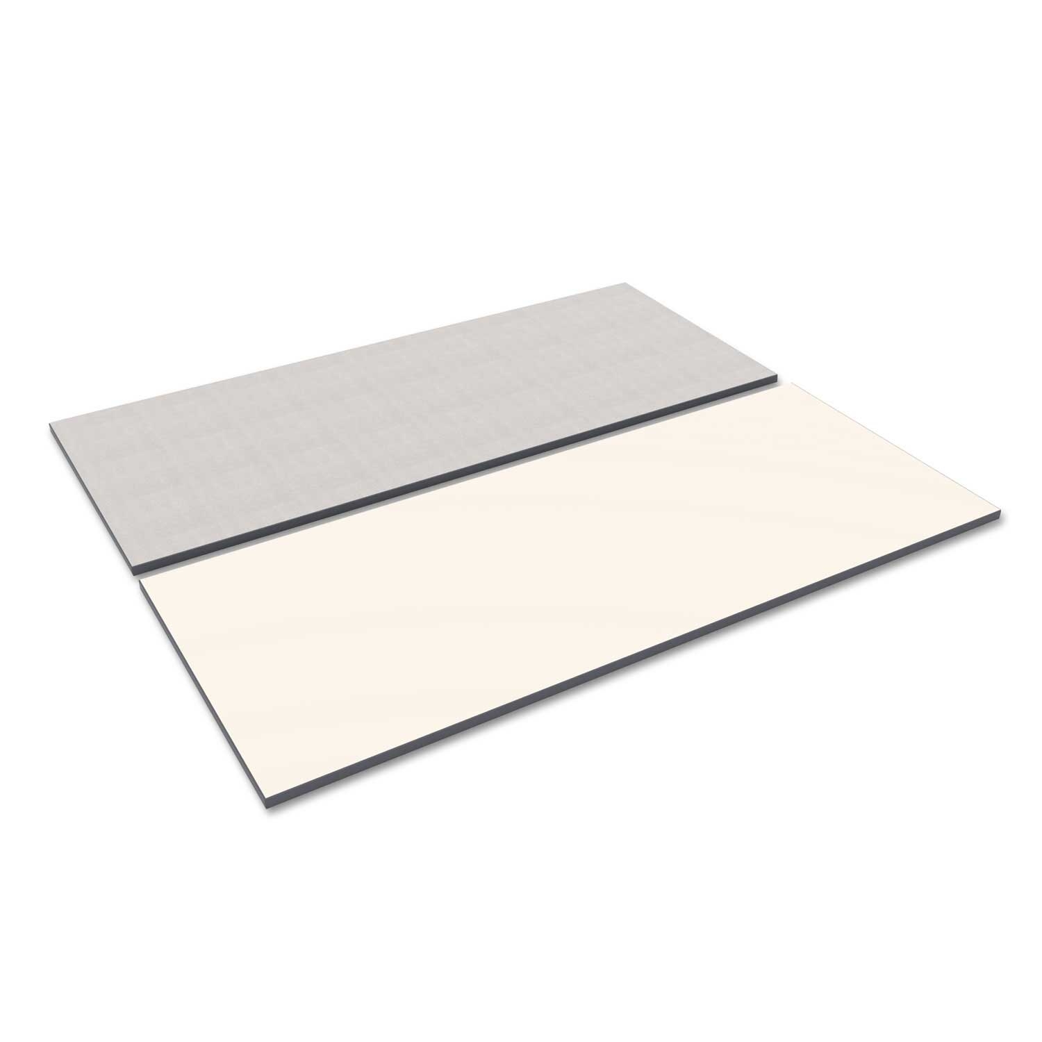 Alera White/Gray Rectangular Reversible Laminate Table Top, 72 x 30 inch