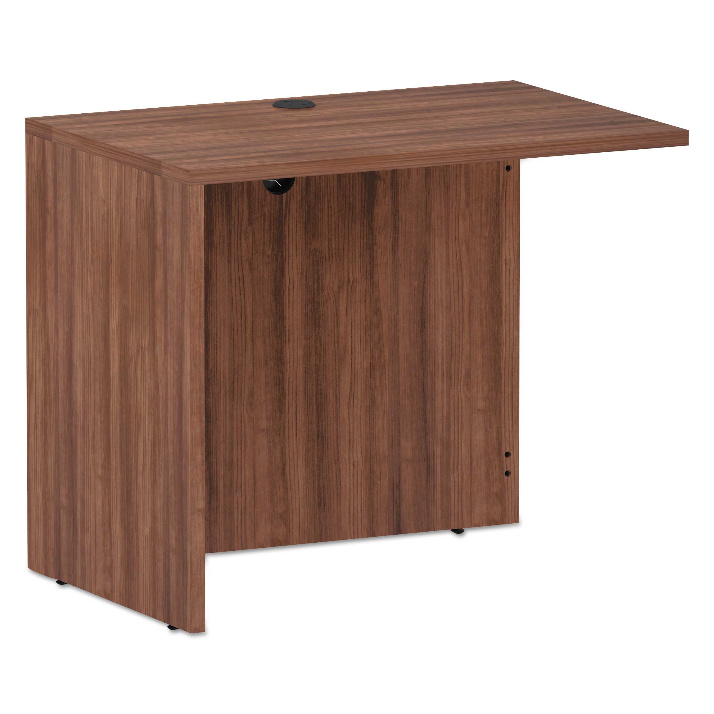 Alera Valencia Series Modern Walnut Reversible Return/Bridge Shell, 35 x 23 5/8 x 29 1/2 inch