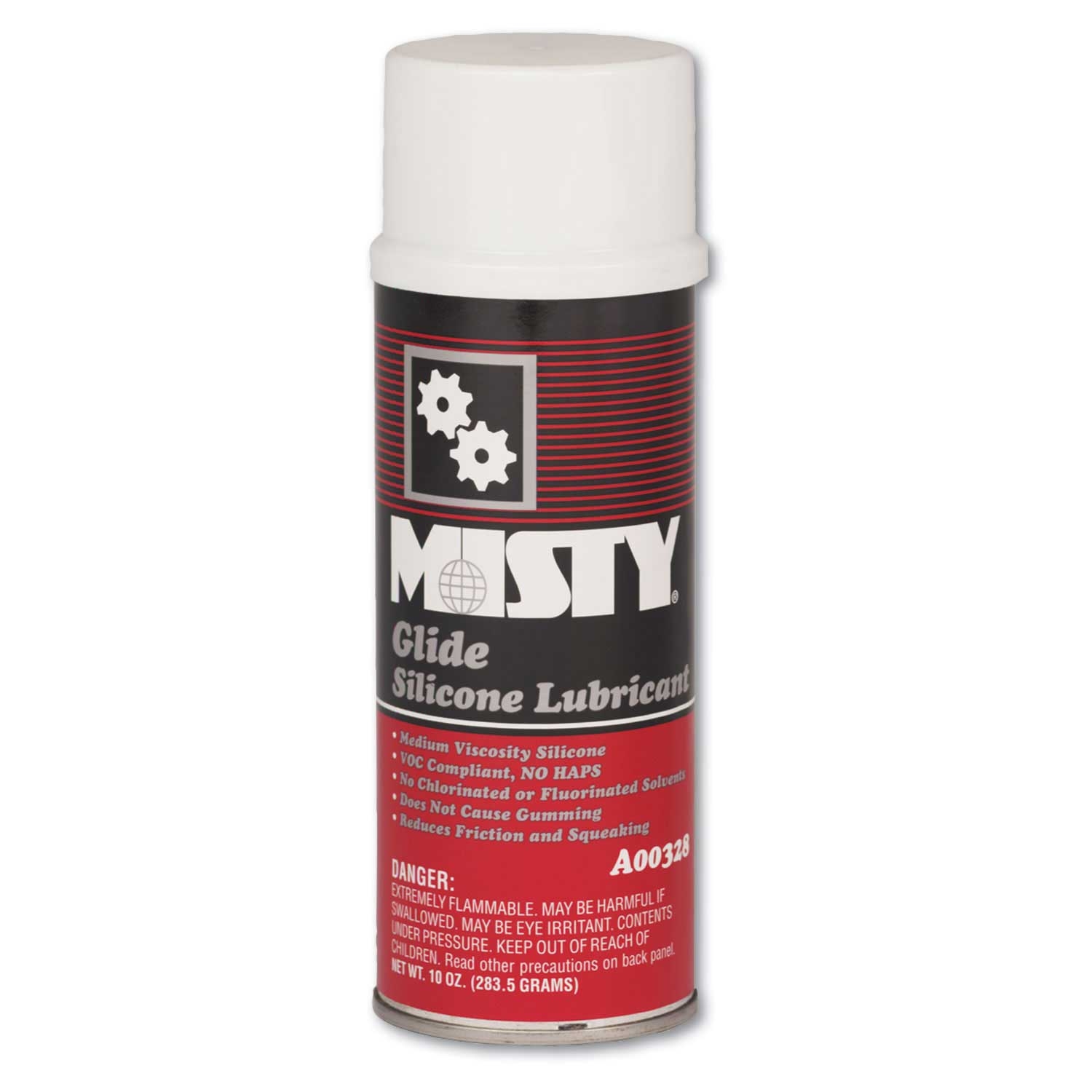 Misty Unscented Glide Silicone Lubricant, 10 Ounce Aerosol Can -- 12 per case