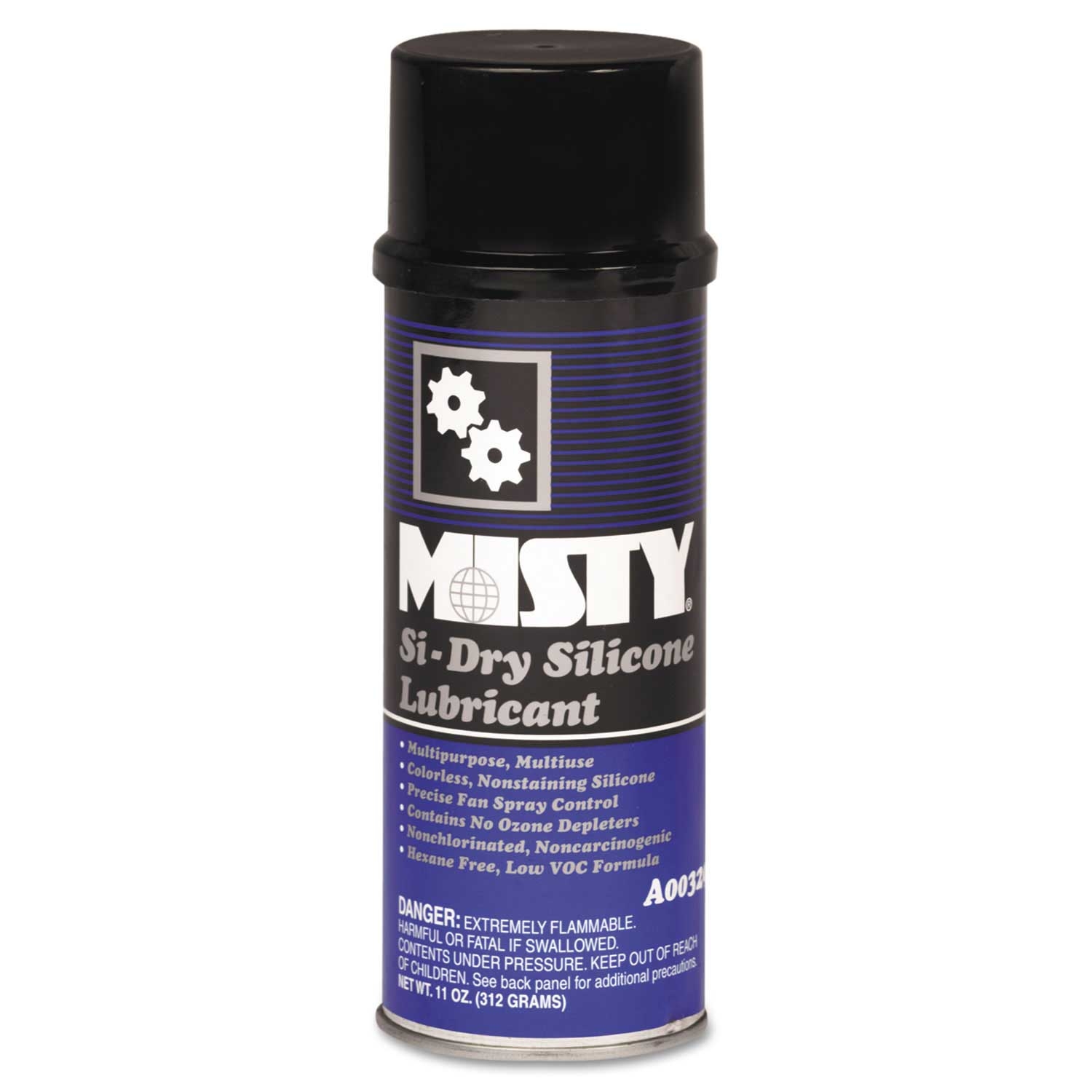 Misty Si Dry Silicone Spray Lubricant, 11 Ounce Aerosol -- 12 per case