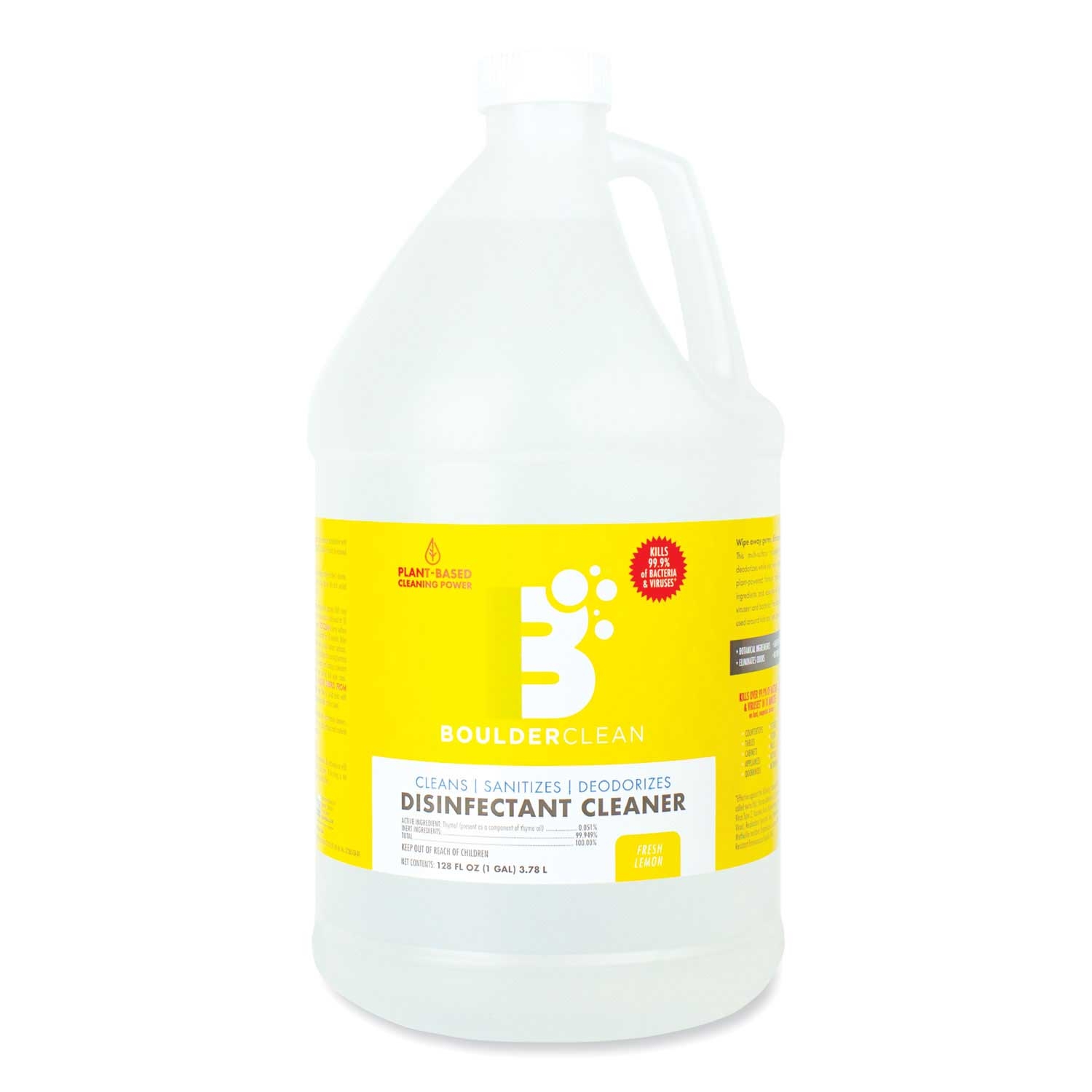 1908 Brands Lemon Scent Disinfectant Cleaner, 128 Ounce Bottle