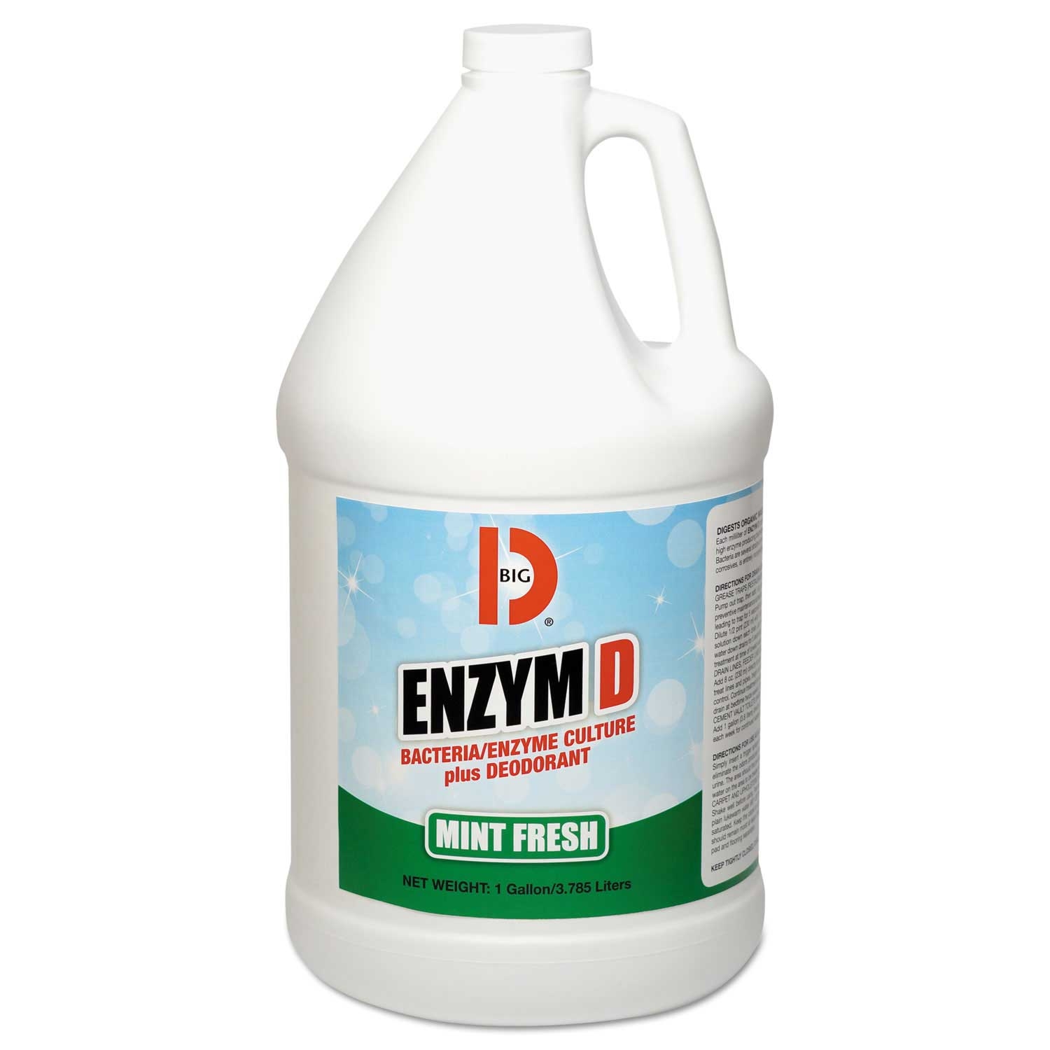 Big D Industries Enzym D Digester Mint Fresh Deodorant, 1 Gallon Bottle -- 4 per case