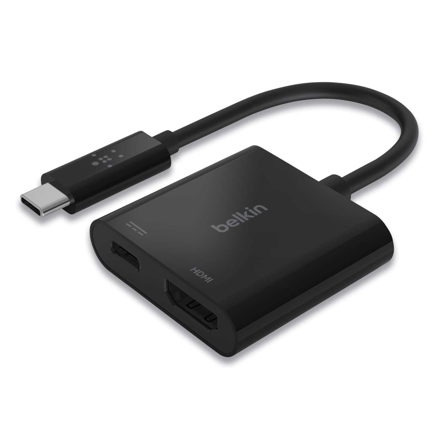 Belkin Black USB-C to HDMI + Charge Adapter, 2.53 inch