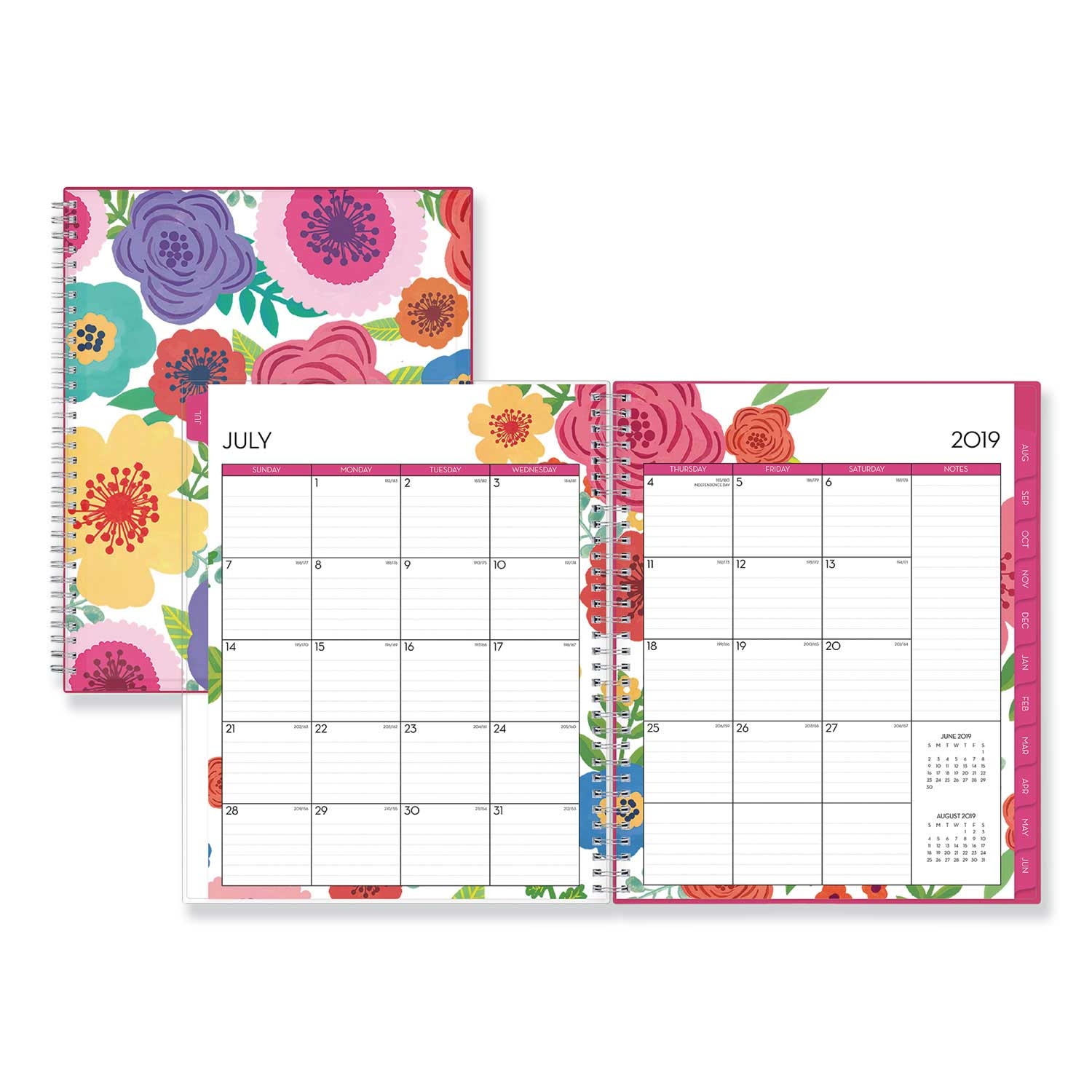 Blue Sky Mahalo Tropical Floral Create Your Own 2020-2021 Academic Year Weekly/Monthly Planner, 8.5 x 11 inch