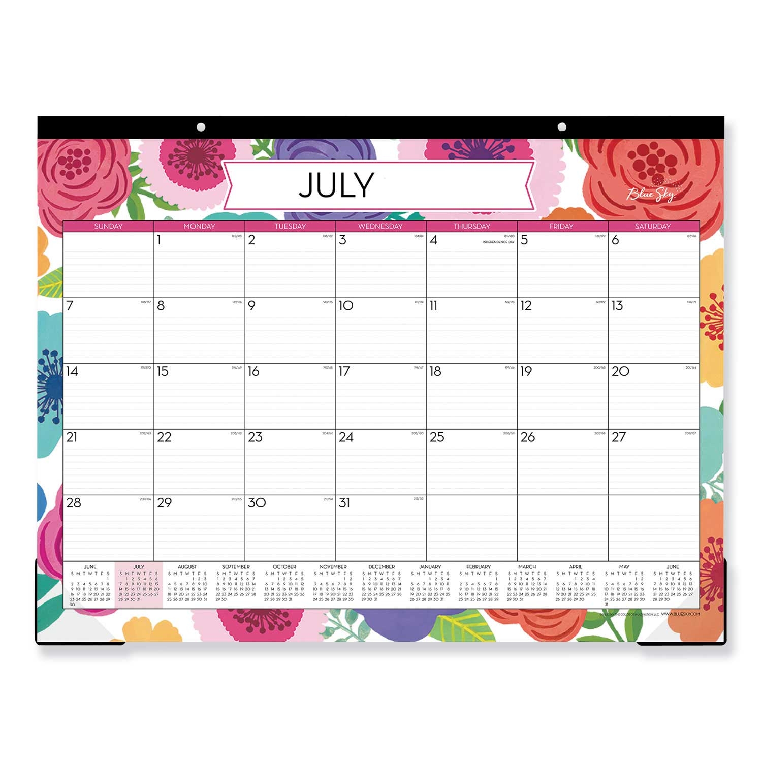 Blue Sky Tropical Mahalo 2020-2021 Academic Year Desk Pad, 22 x 17 inch