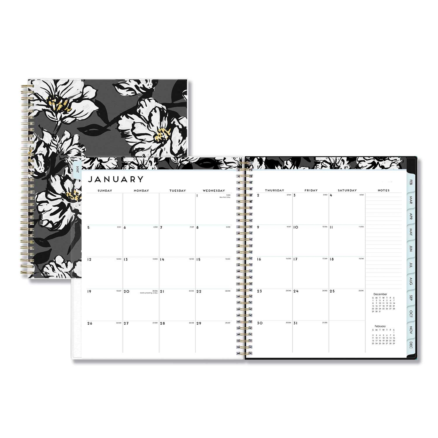 Blue Sky Baccara Dark Create Your Own 2021 Monthly Planner, 10 x 8 inch