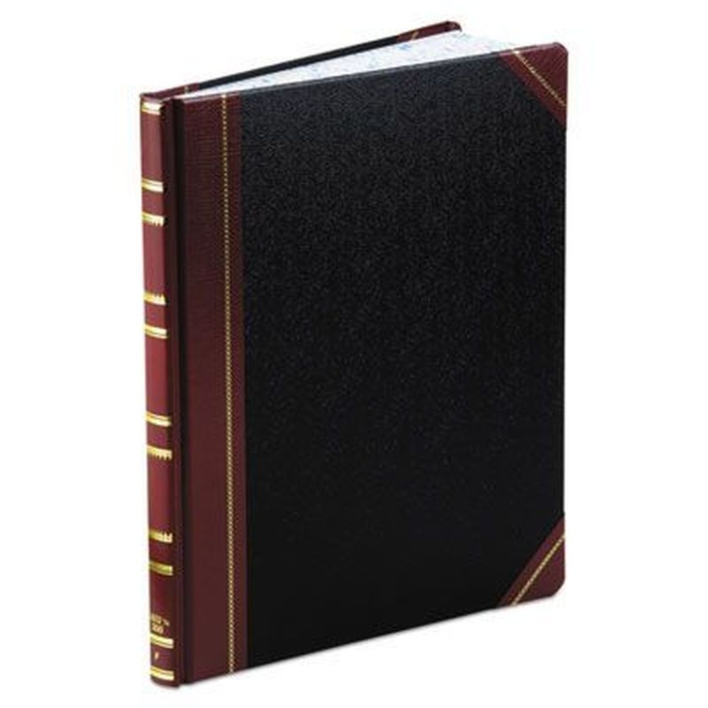 Boorum and Pease Extra Durable Bound Book with Black/Maroon/Gold Cover, 300 sheets per book.