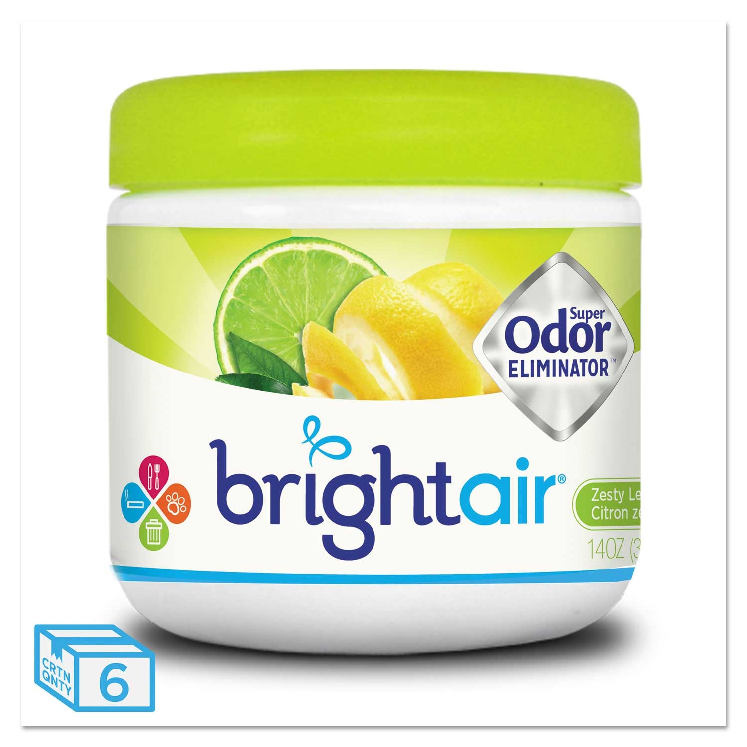 Bright Air Zesty Lemon and Lime Super Odor Eliminator, 14 Ounce -- 6 per case