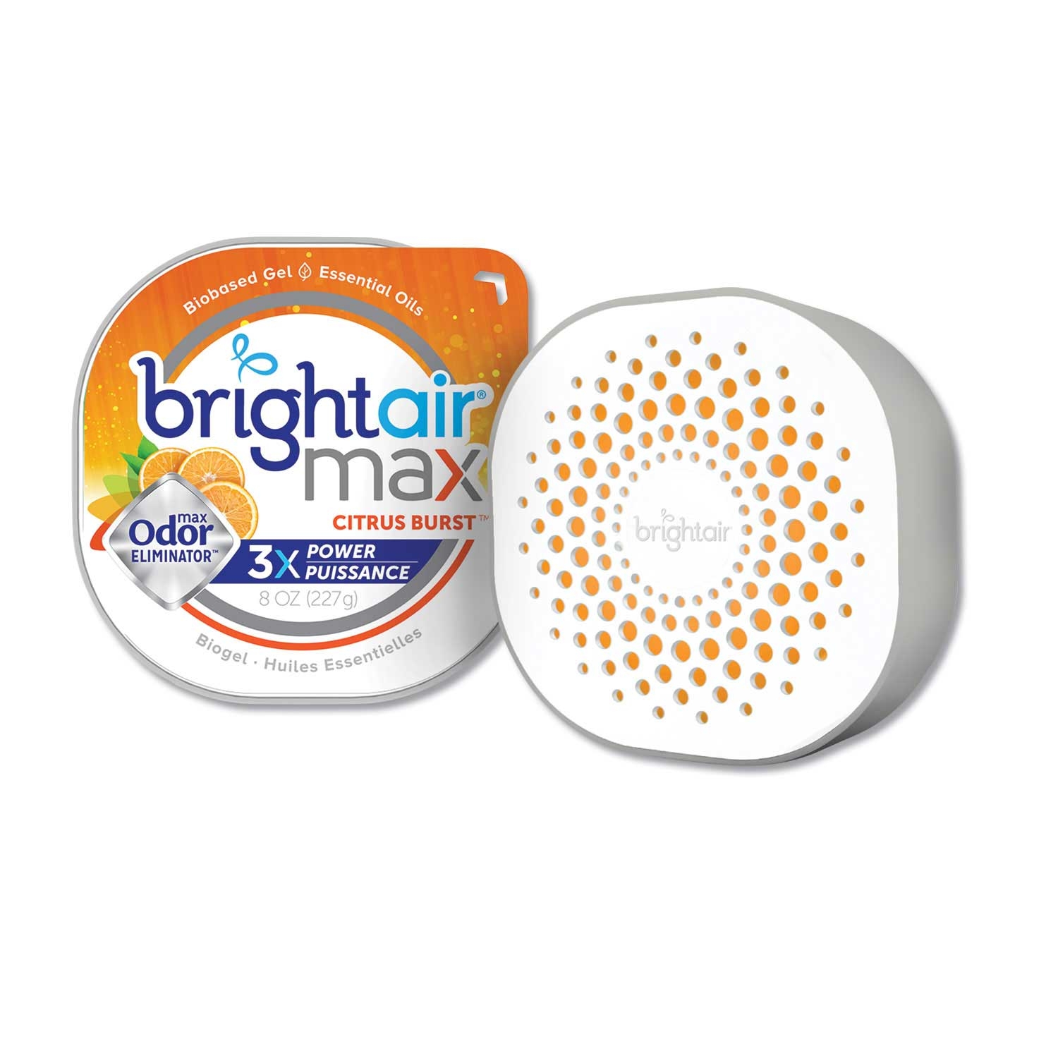 Bright Air Citrus Burst Max Odor Eliminator Air Freshener, 8 Ounce